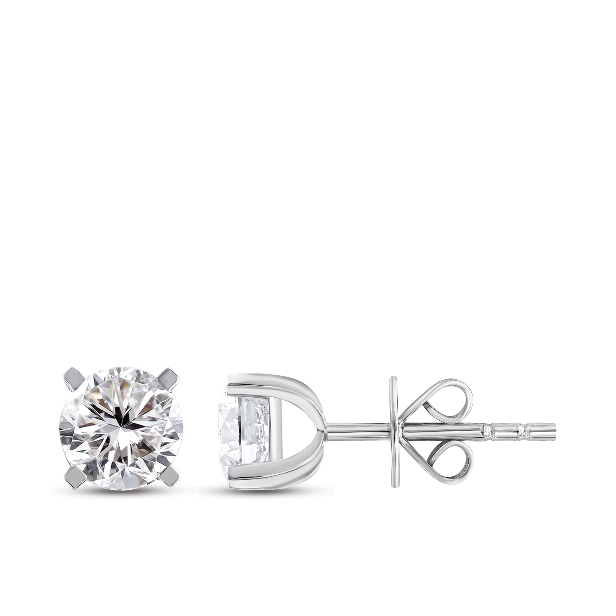 Solitaire Diamond Engagement Earrings