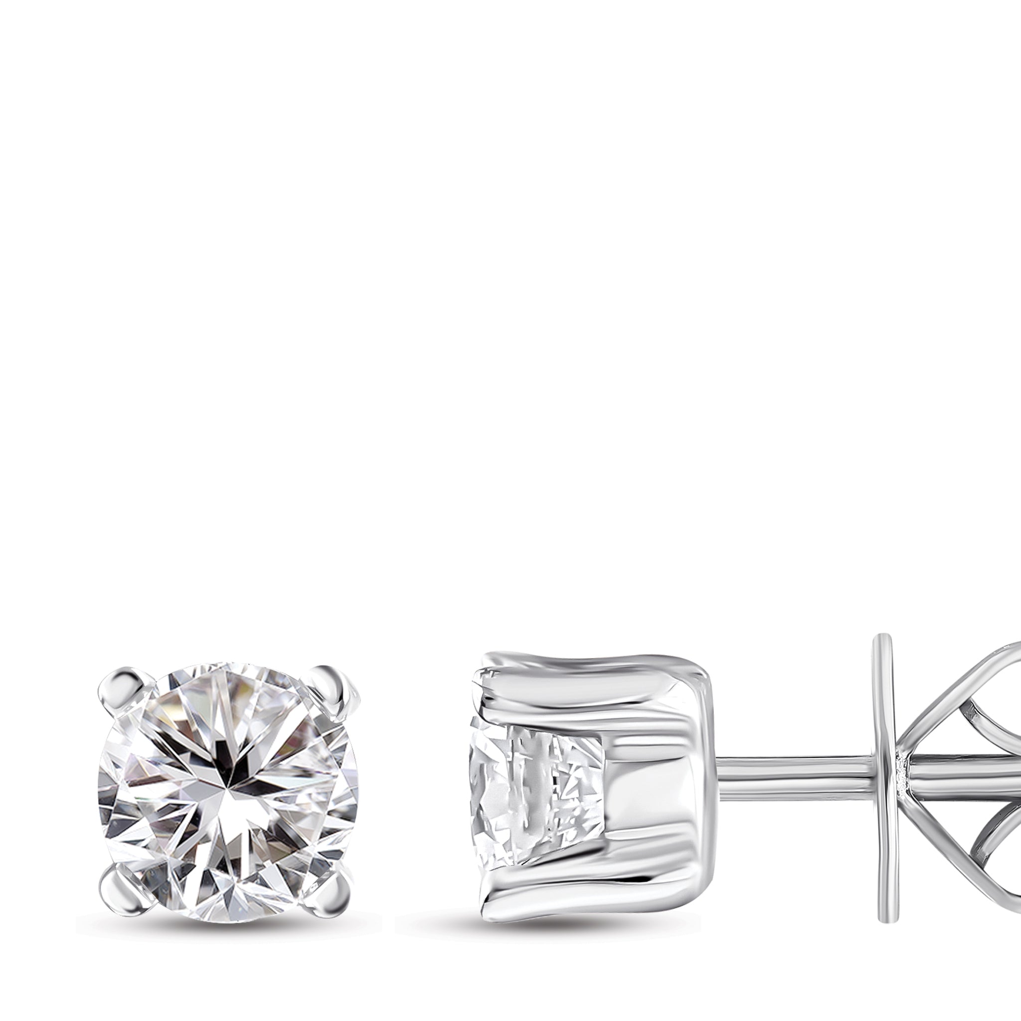 Solitaire Diamond Engagement Earrings