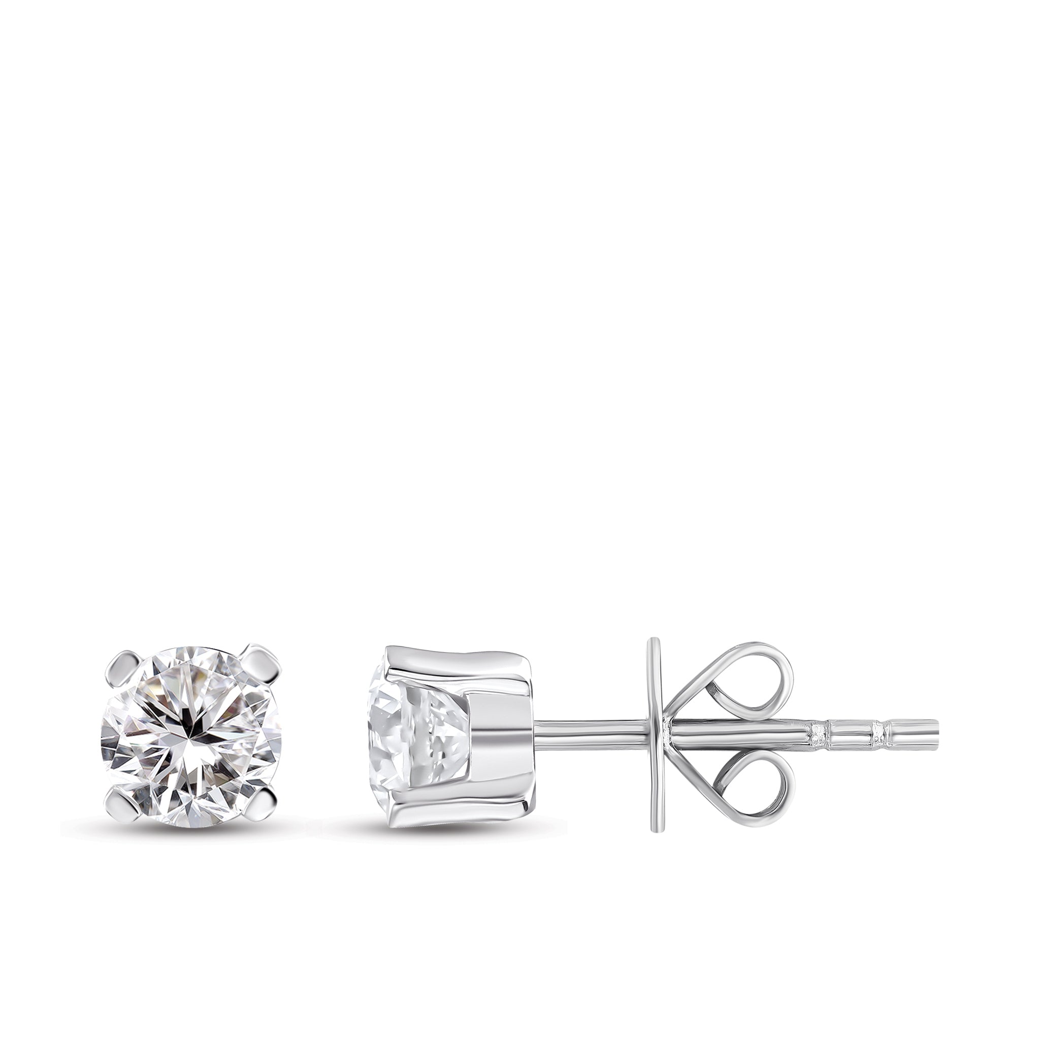Solitaire Diamond Engagement Earrings