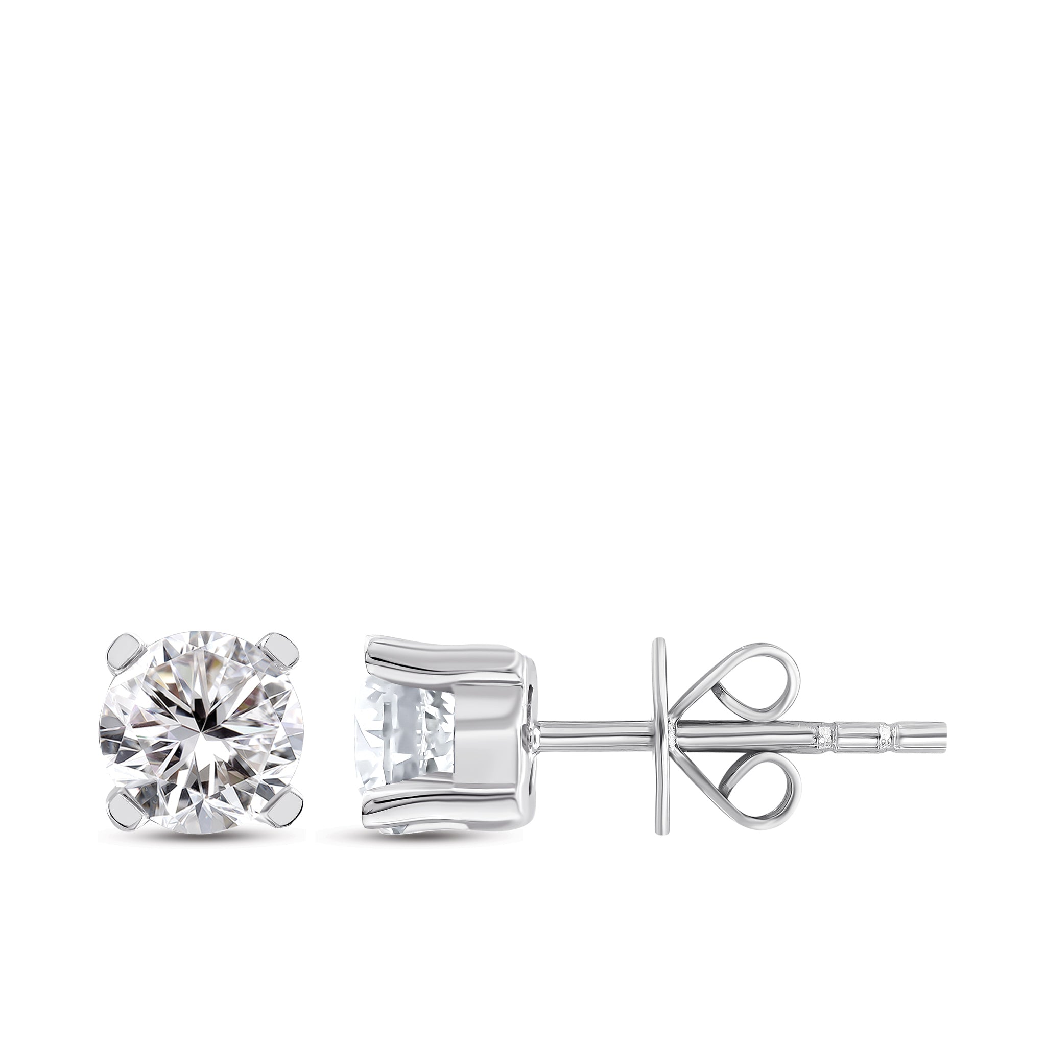 Solitaire Diamond Engagement Earrings