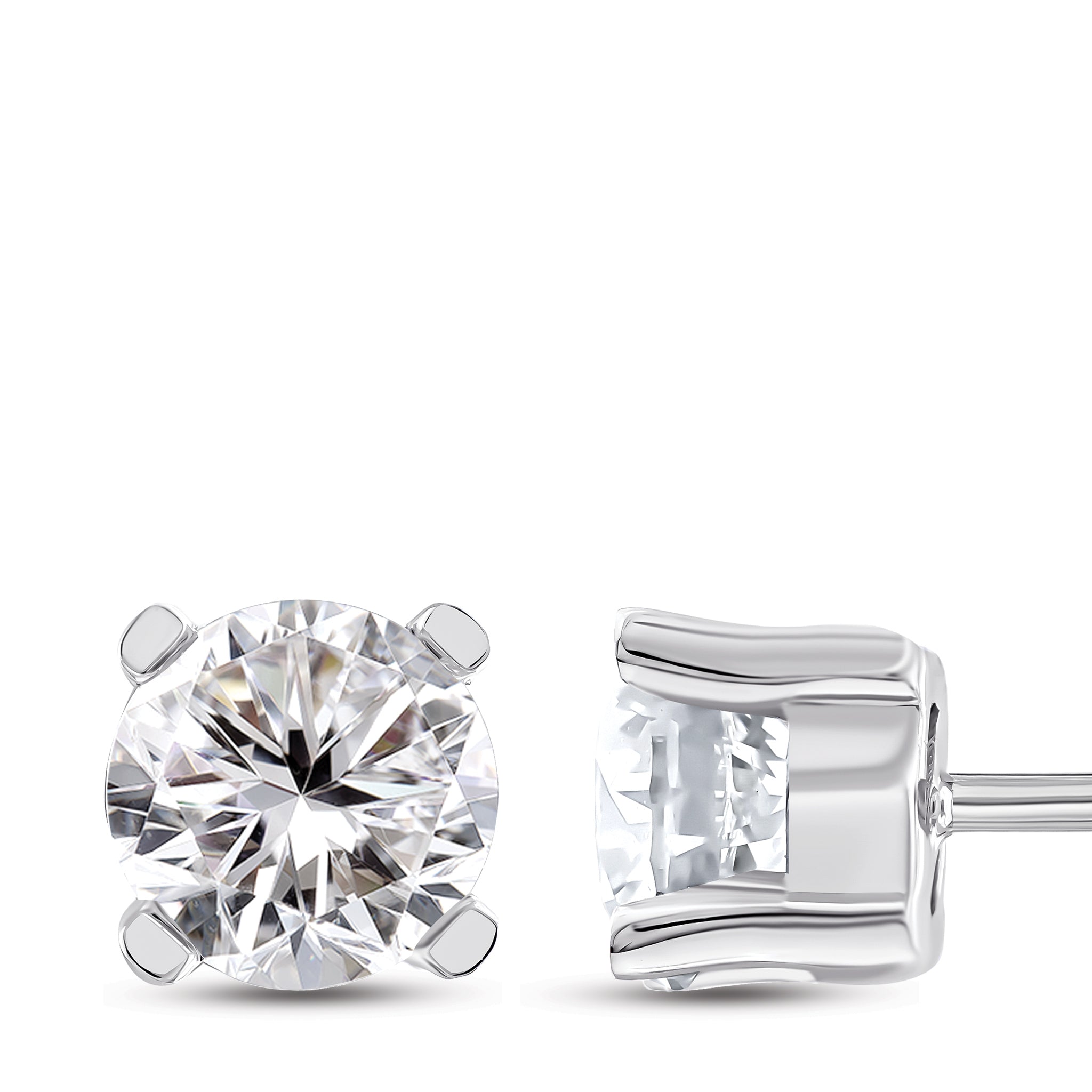 Solitaire Diamond Engagement Earrings