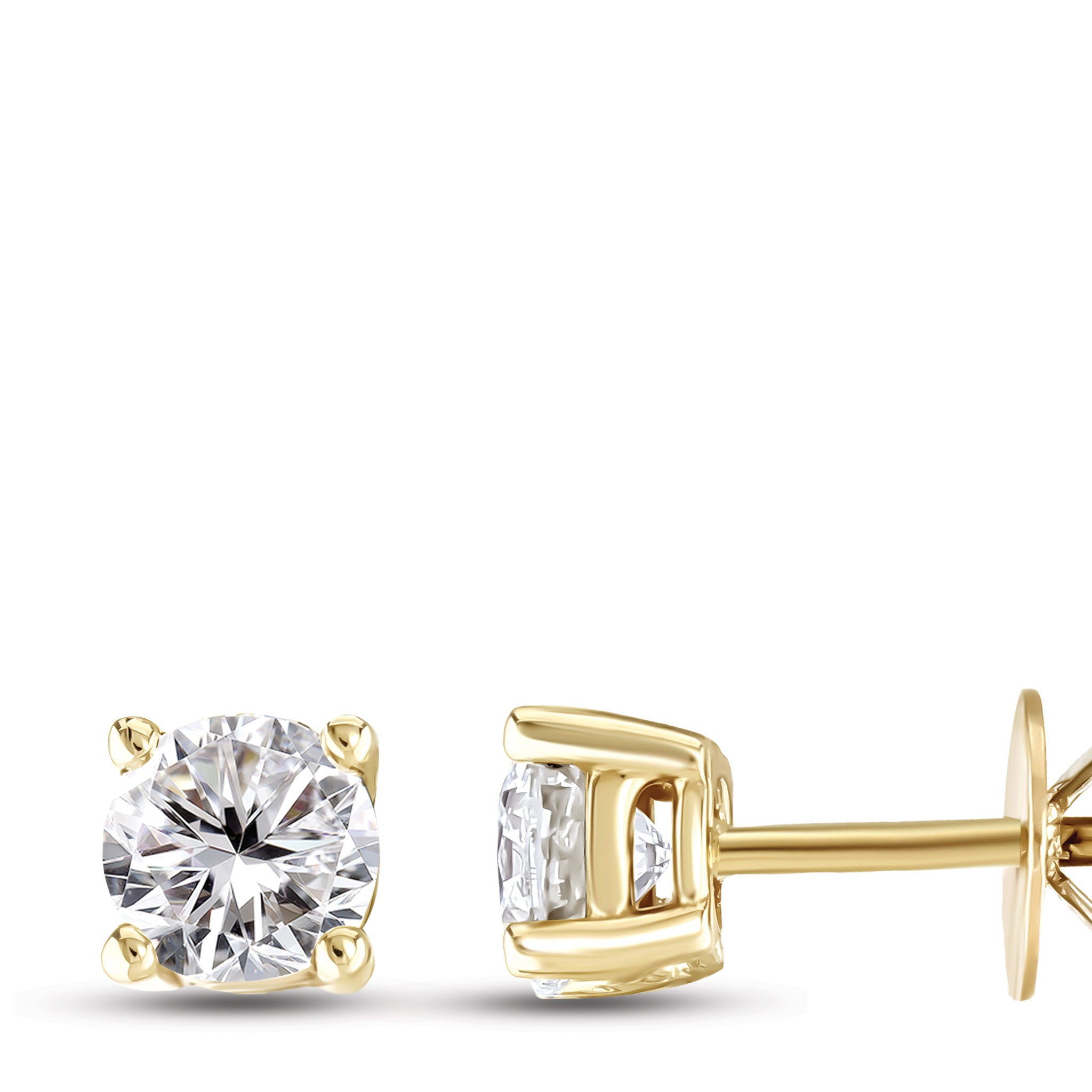 Solitaire Diamond Engagement Earrings
