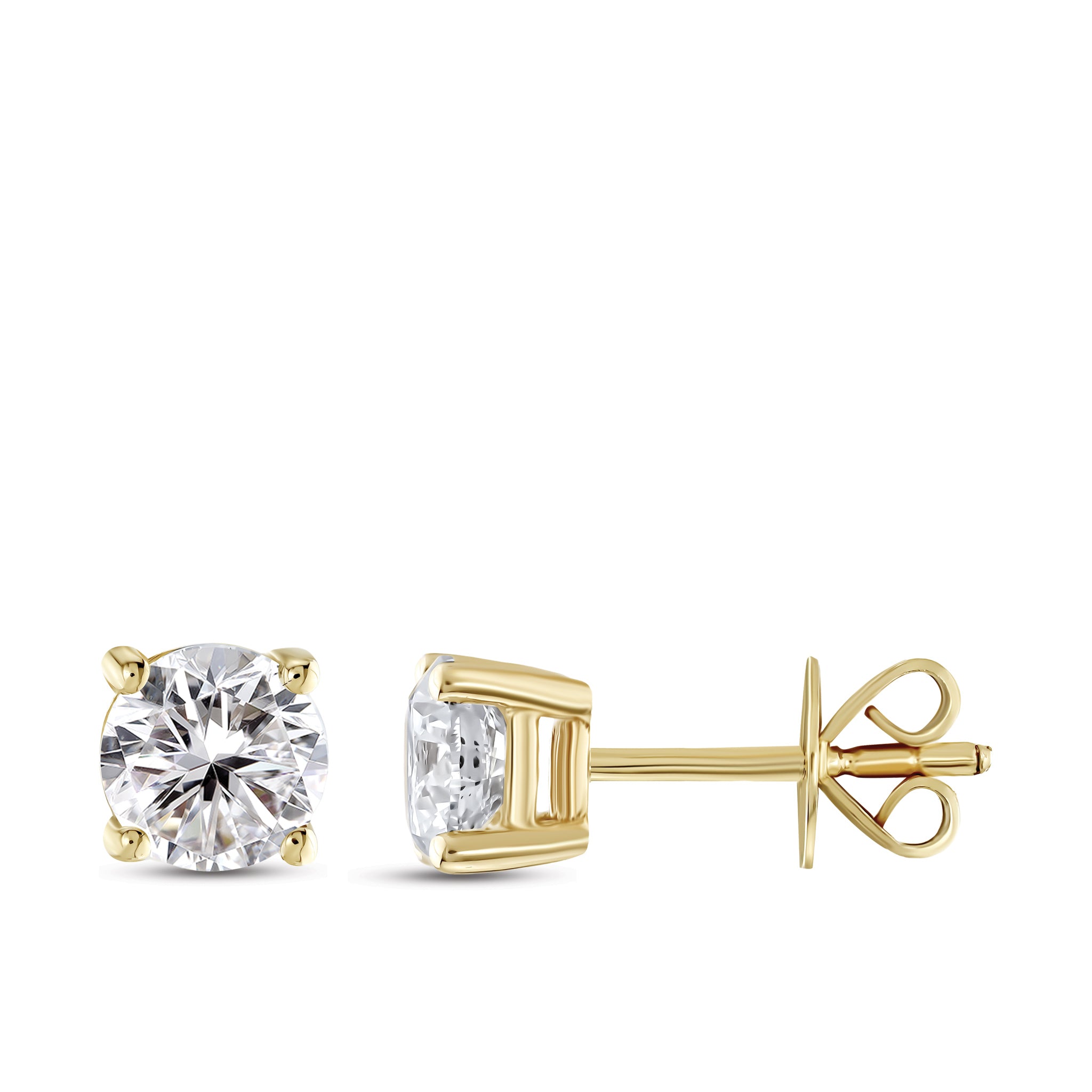 Solitaire Diamond Engagement Earrings