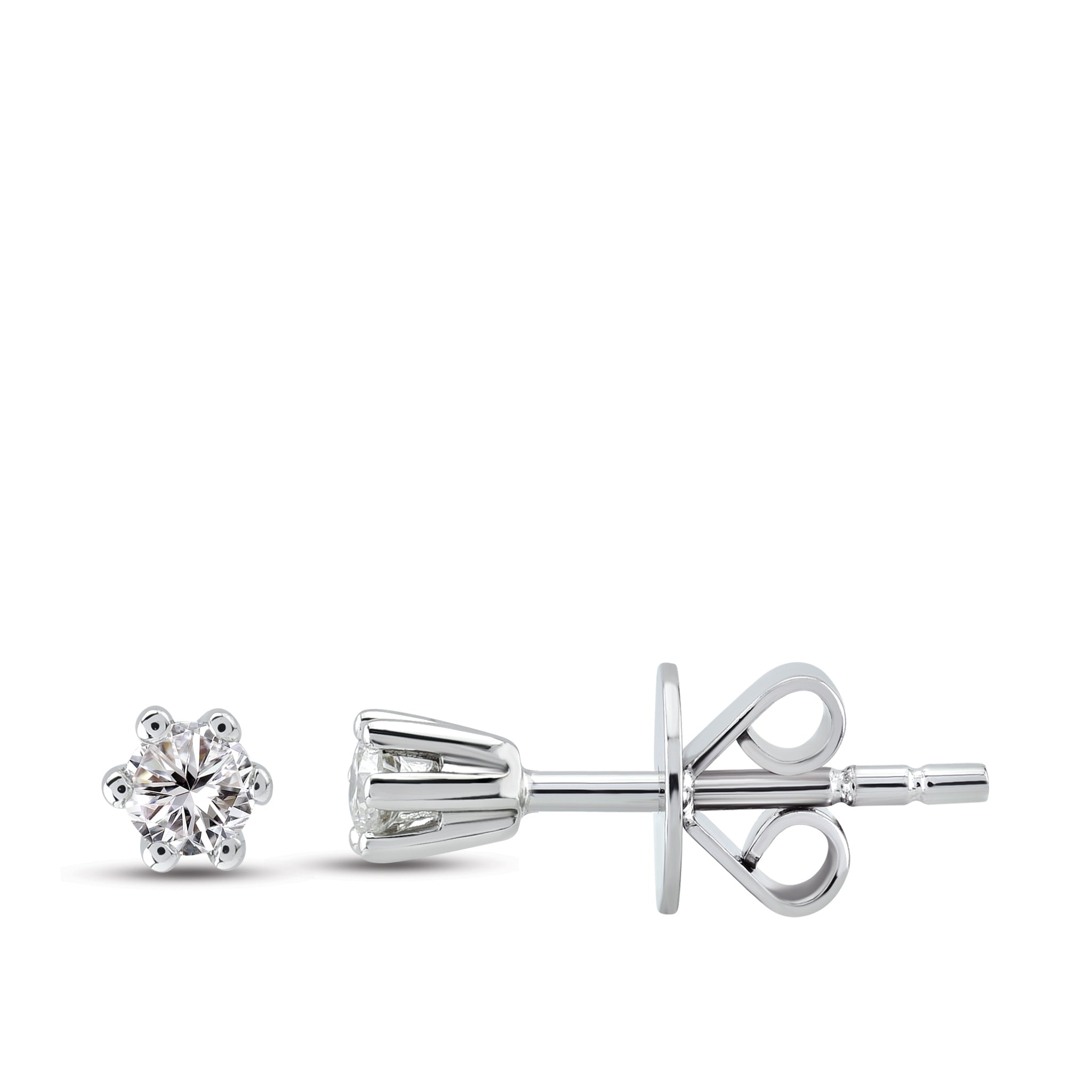 Solitaire Diamond Engagement Earrings