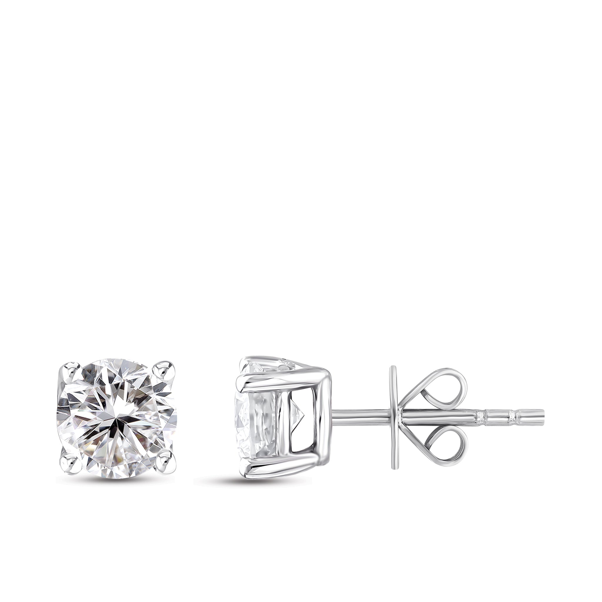 Solitaire Diamond Engagement Earrings