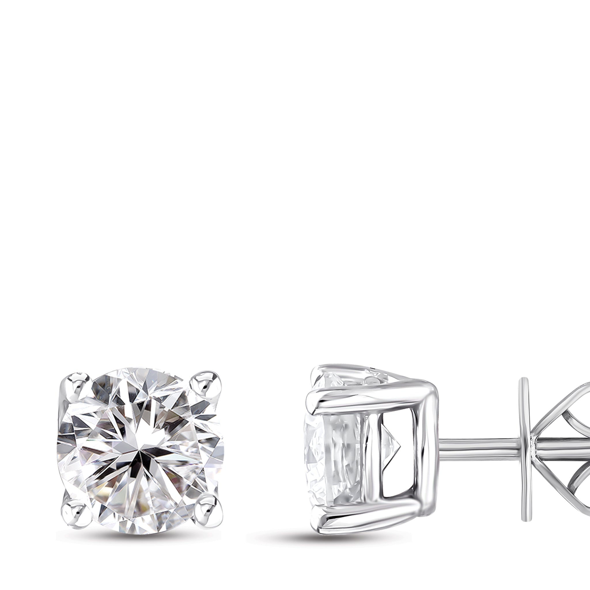 Solitaire Diamond Engagement Earrings