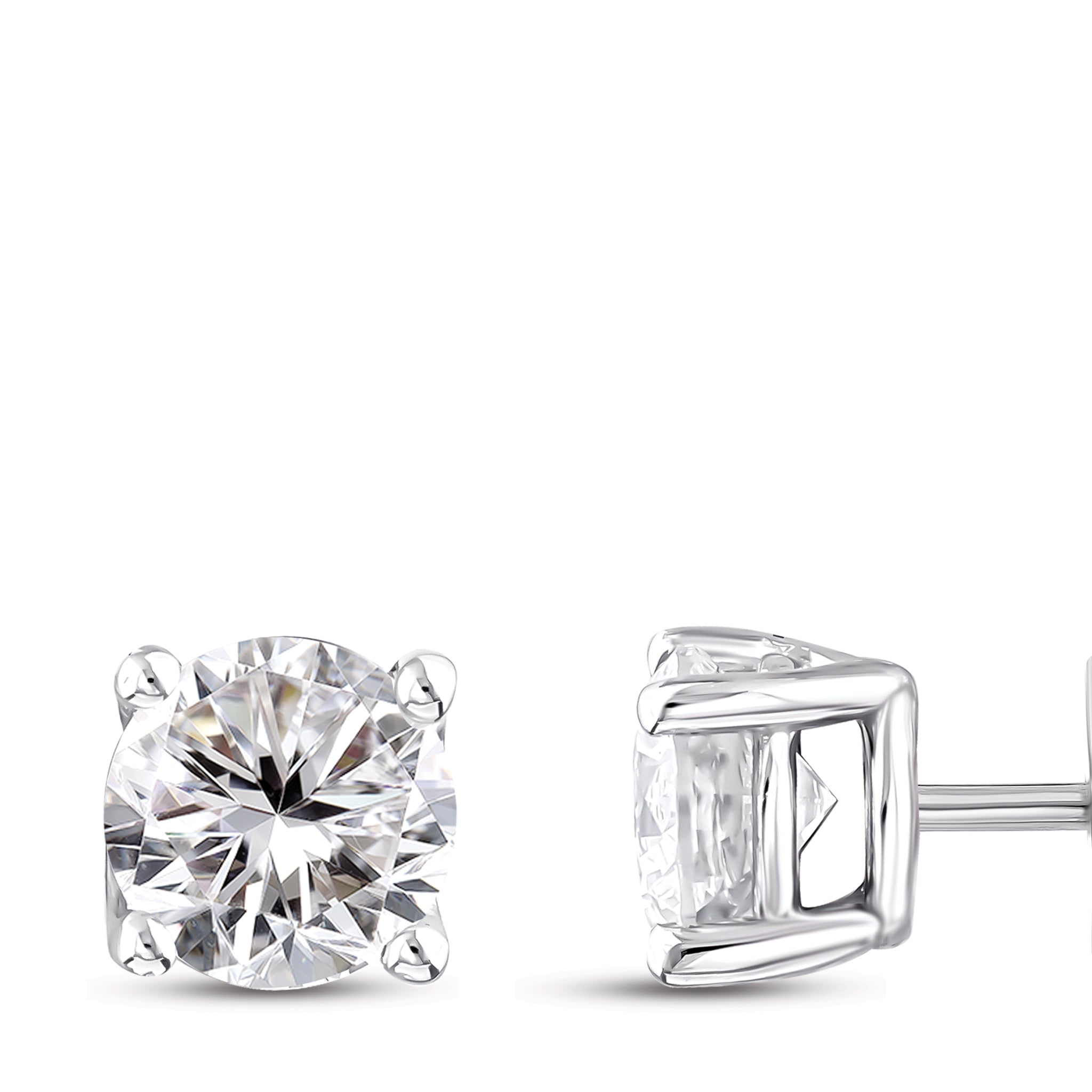 Solitaire Diamond Engagement Earrings