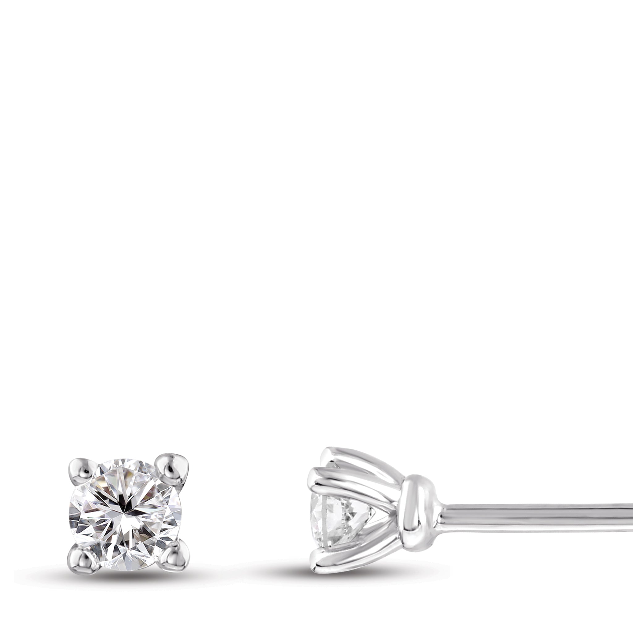 Solitaire Diamond Stud Earrings