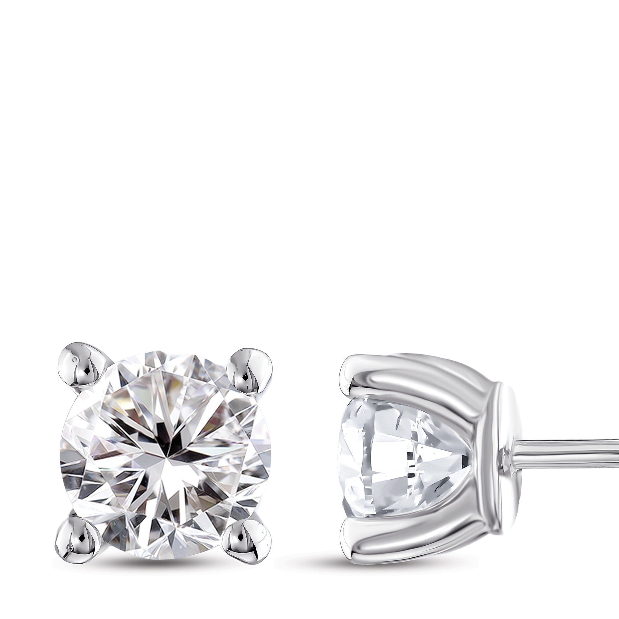 Solitaire Diamond Engagement Earrings