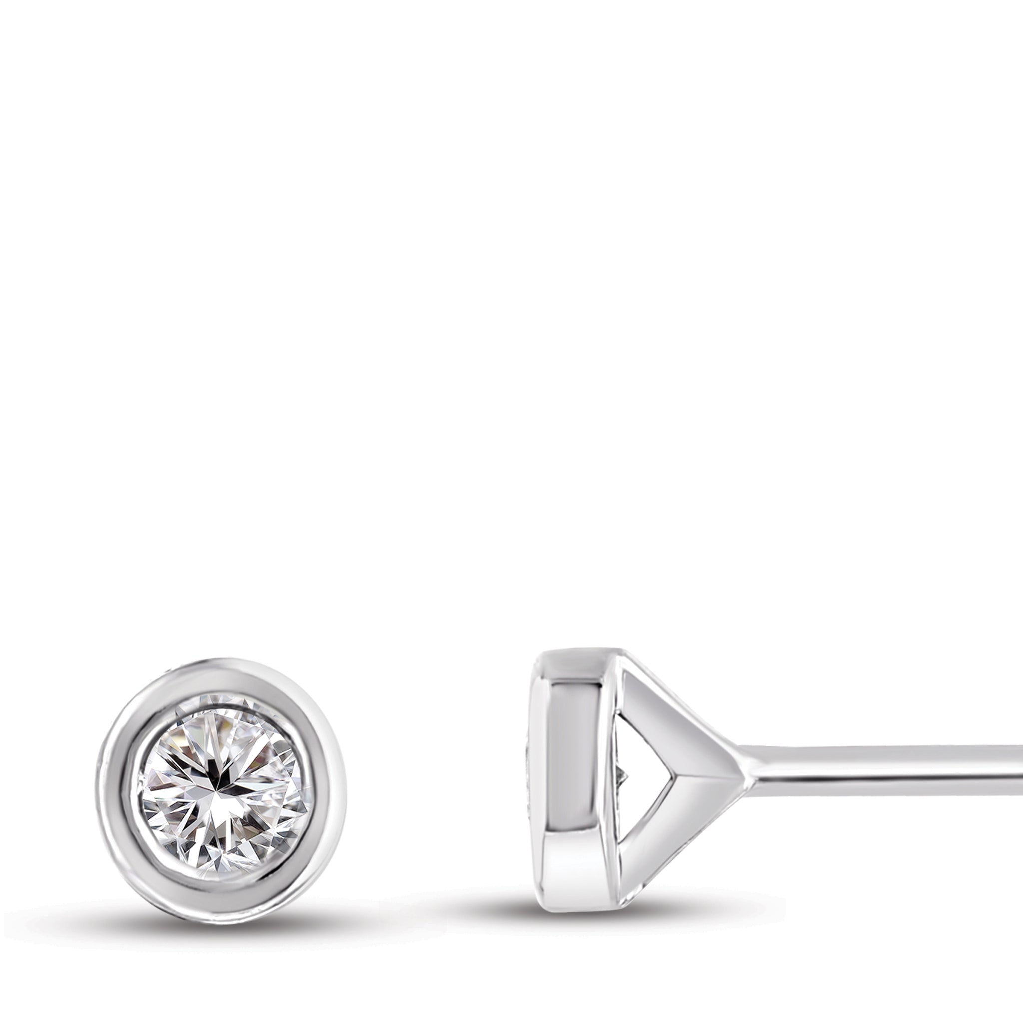Solitaire Diamond Stud Earrings