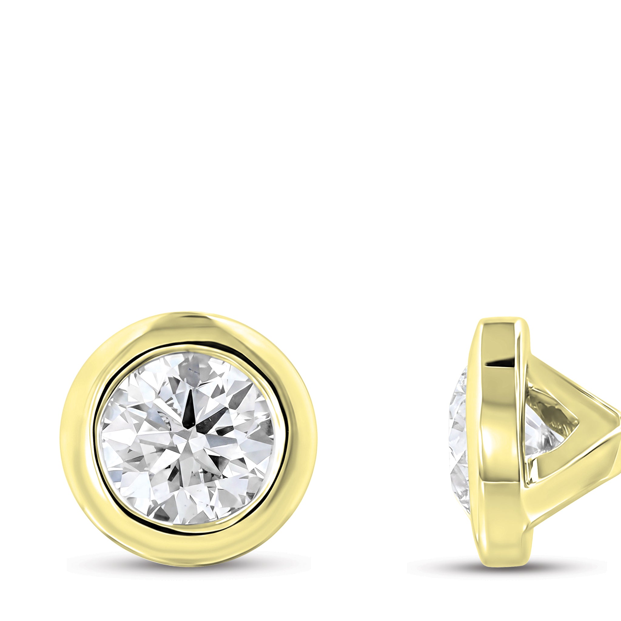 Diamond Solitaire Stud Earrings