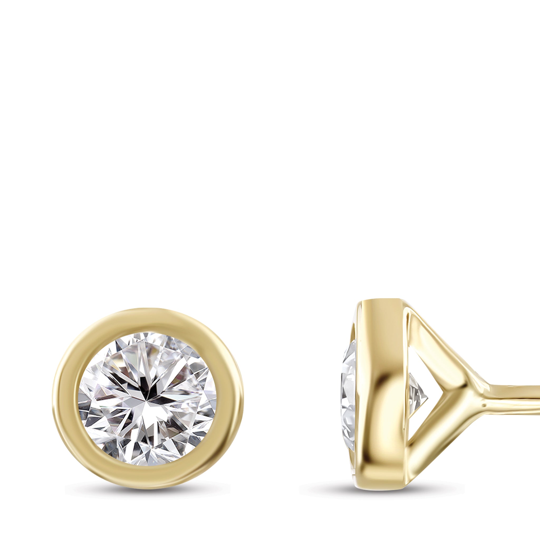 Solitaire Diamond Engagement Earrings
