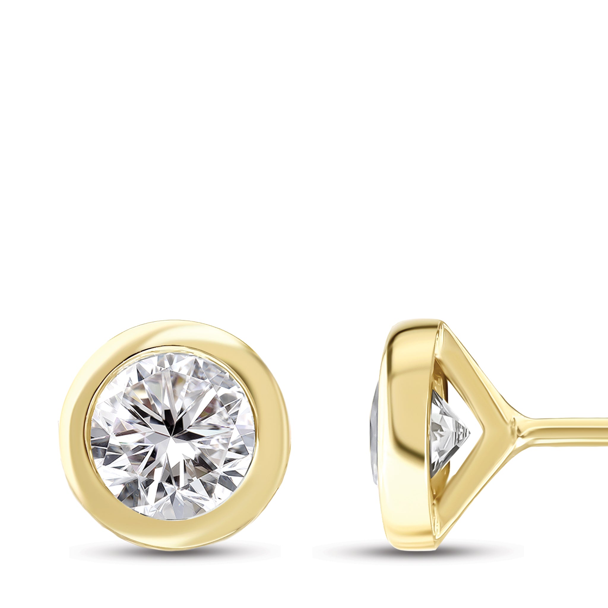 Solitaire Diamond Engagement Earrings
