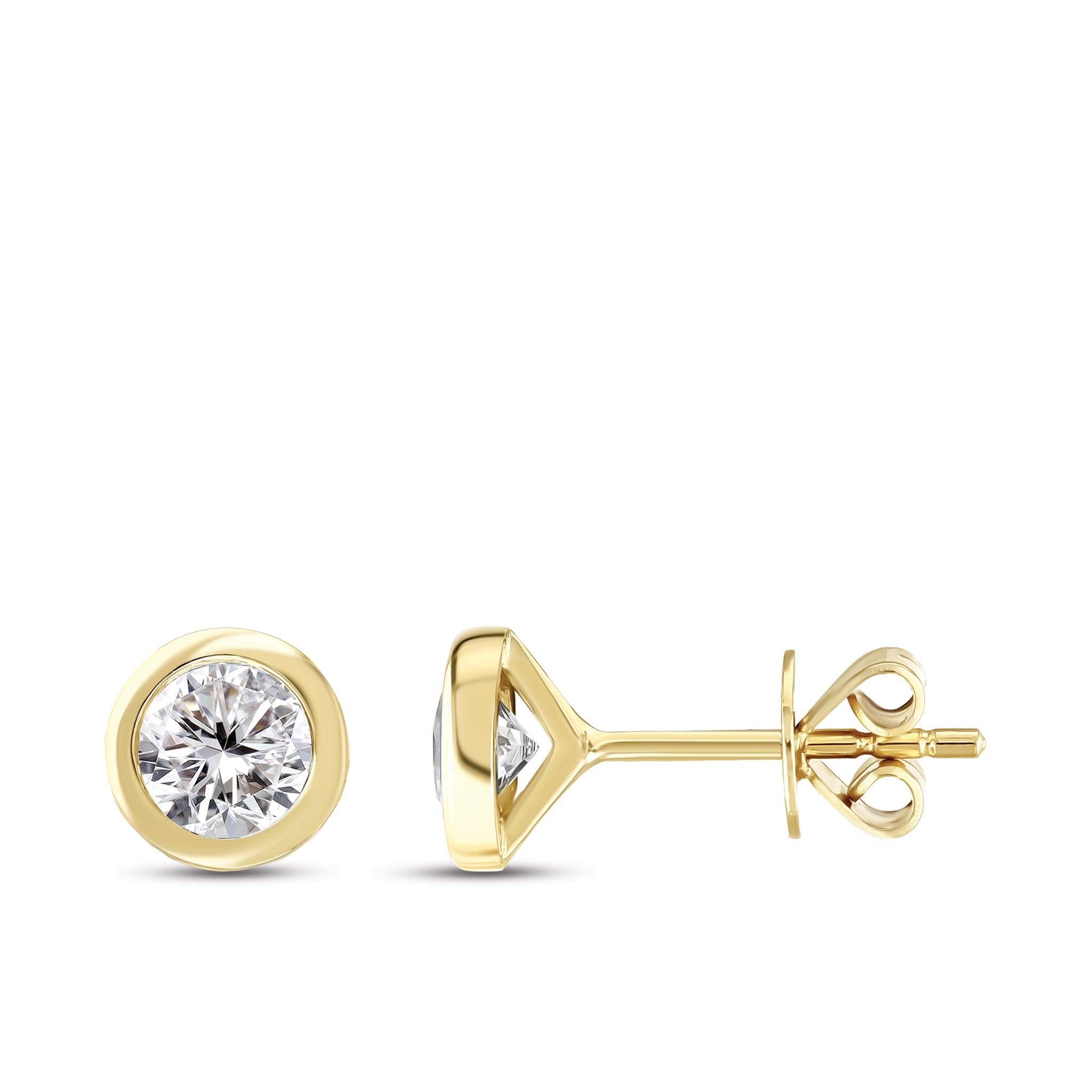 Solitaire Diamond Engagement Earrings