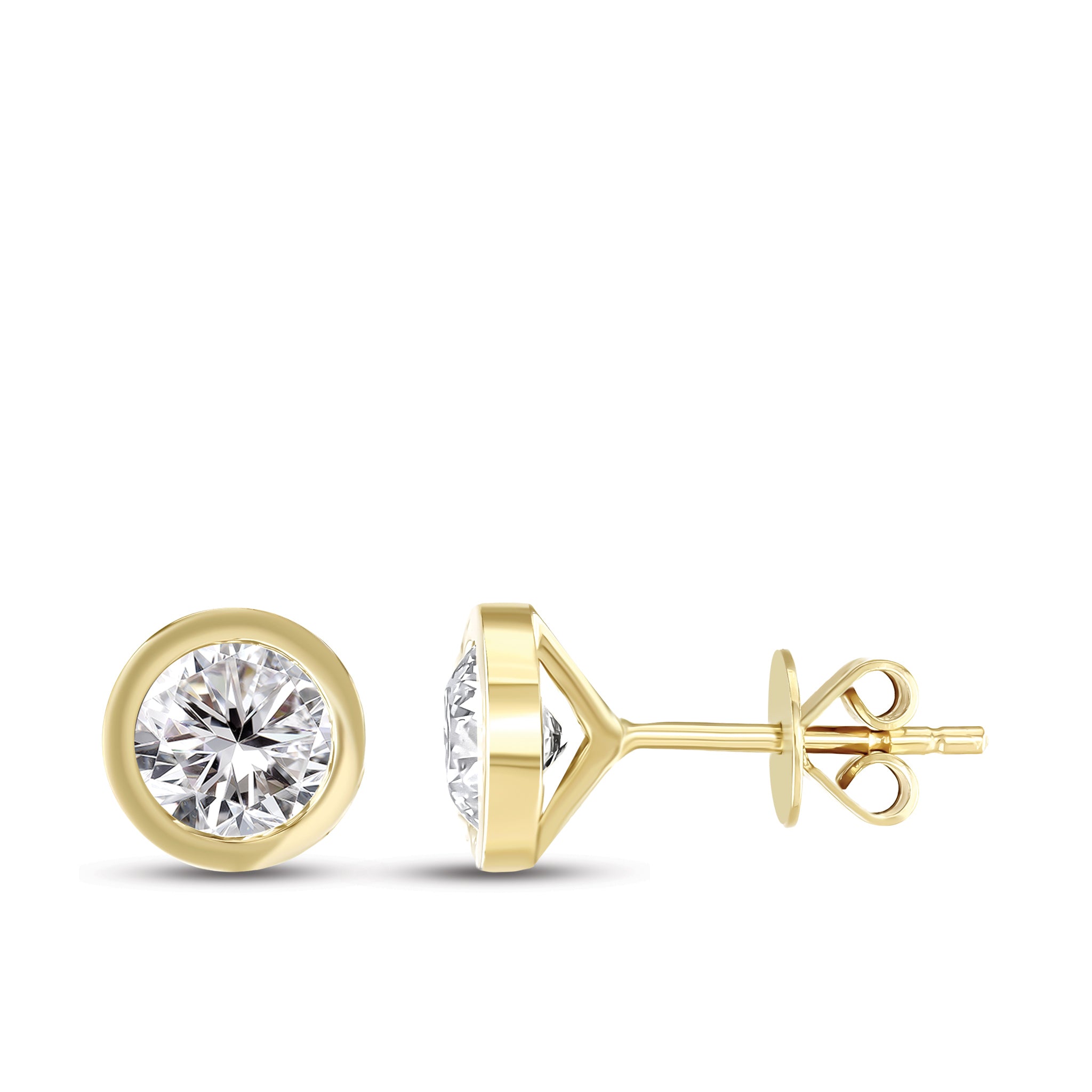 Solitaire Diamond Engagement Earrings