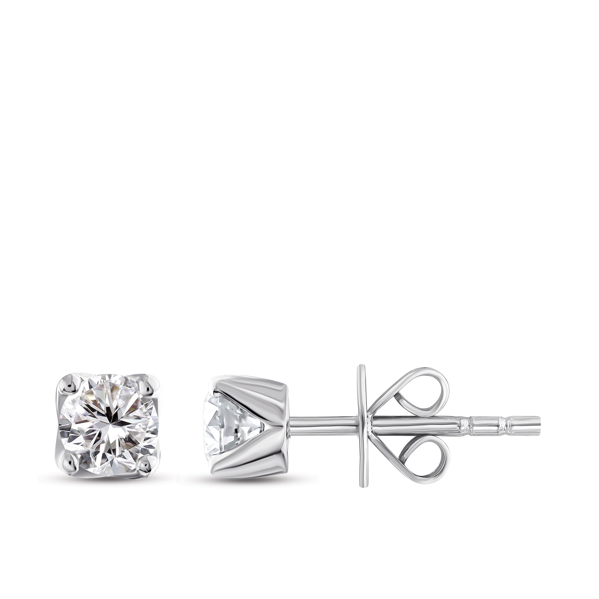 Solitaire Diamond Engagement Earrings
