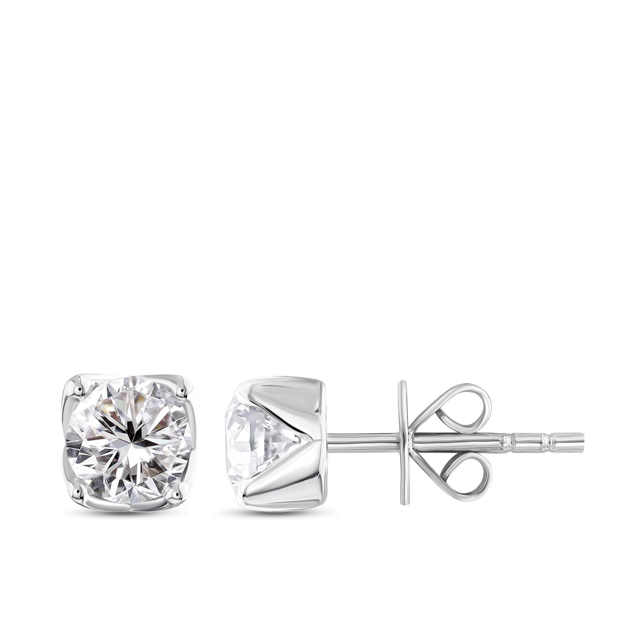 Solitaire Diamond Engagement Earrings