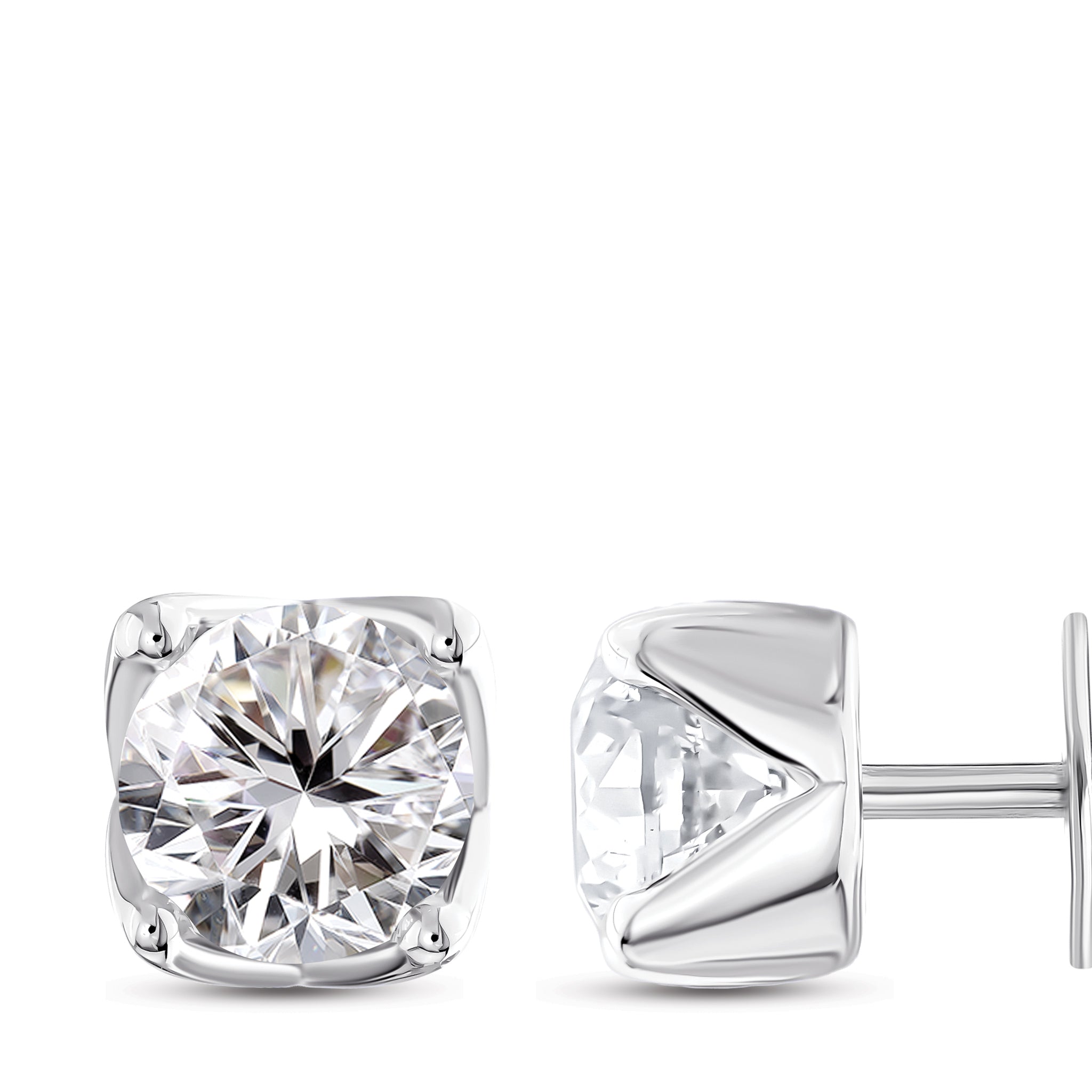 Solitaire Diamond Engagement Earrings
