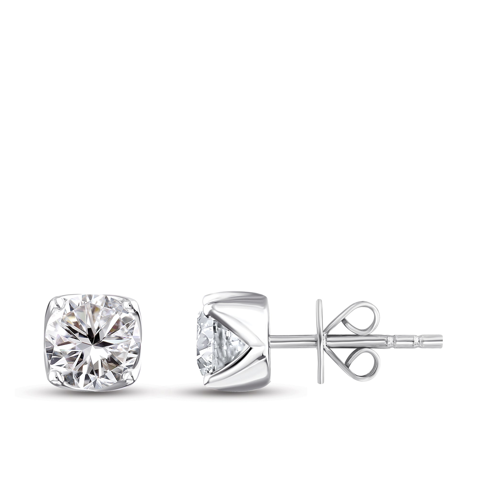 Solitaire Diamond Engagement Earrings