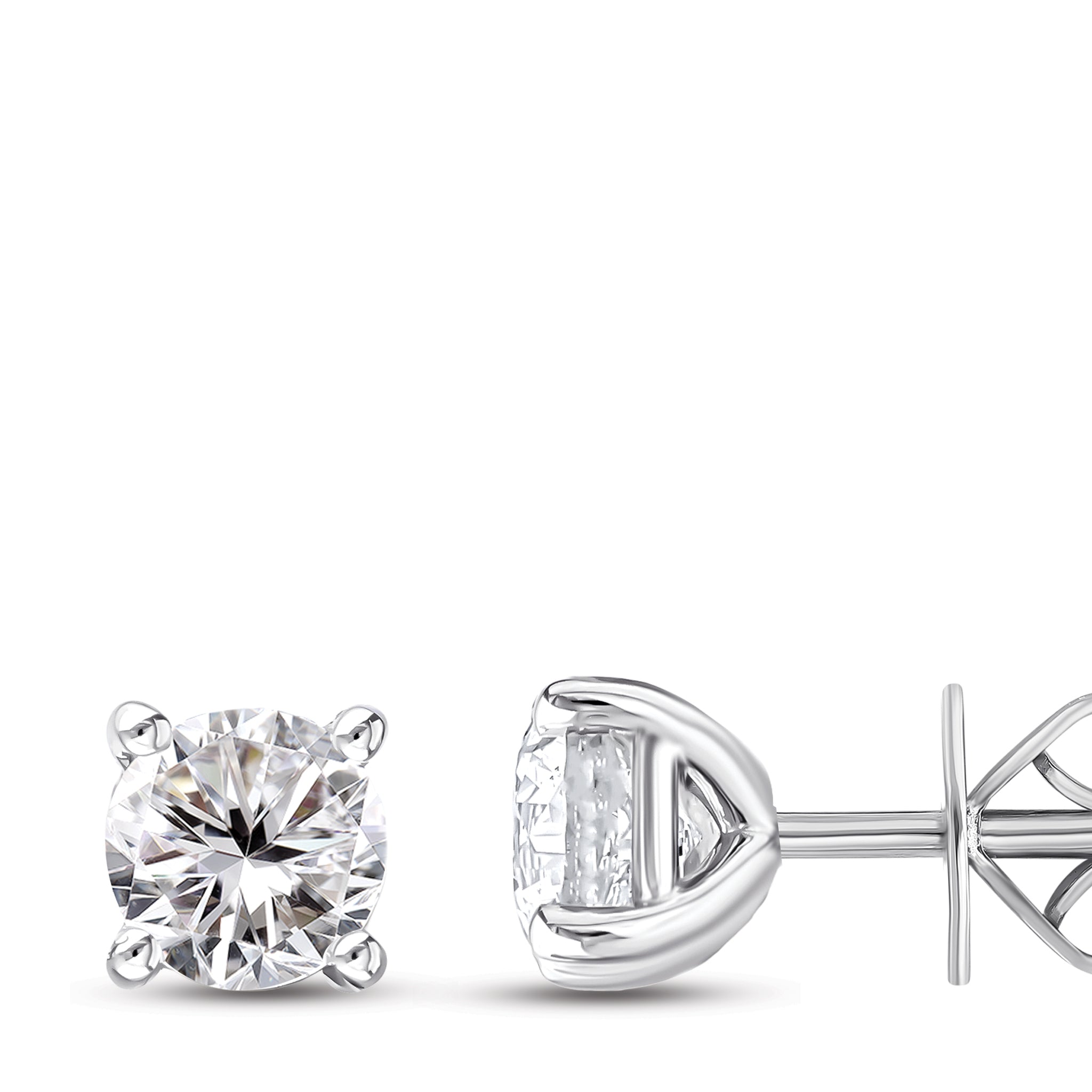 Solitaire Diamond Engagement Earrings