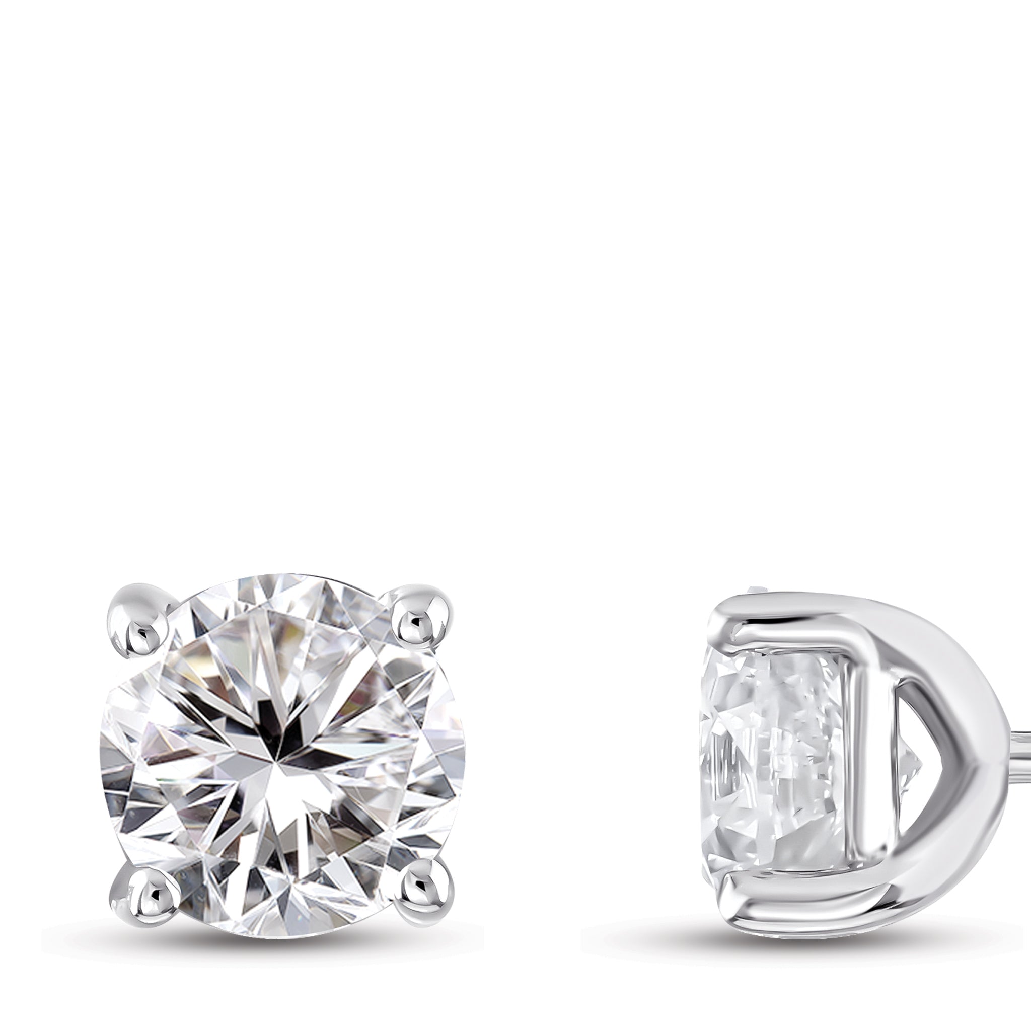 Solitaire Diamond Engagement Earrings