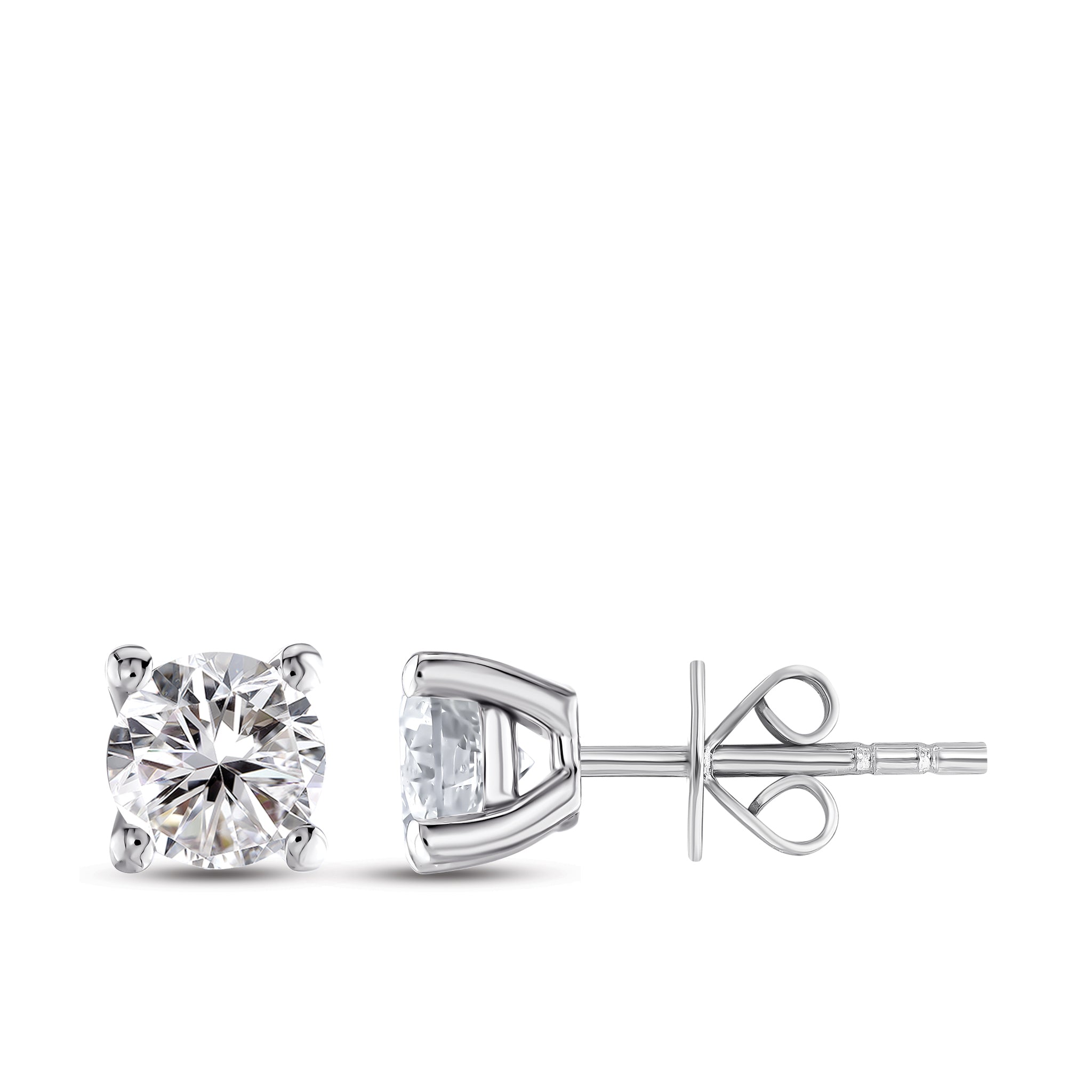 Solitaire Diamond Engagement Earrings