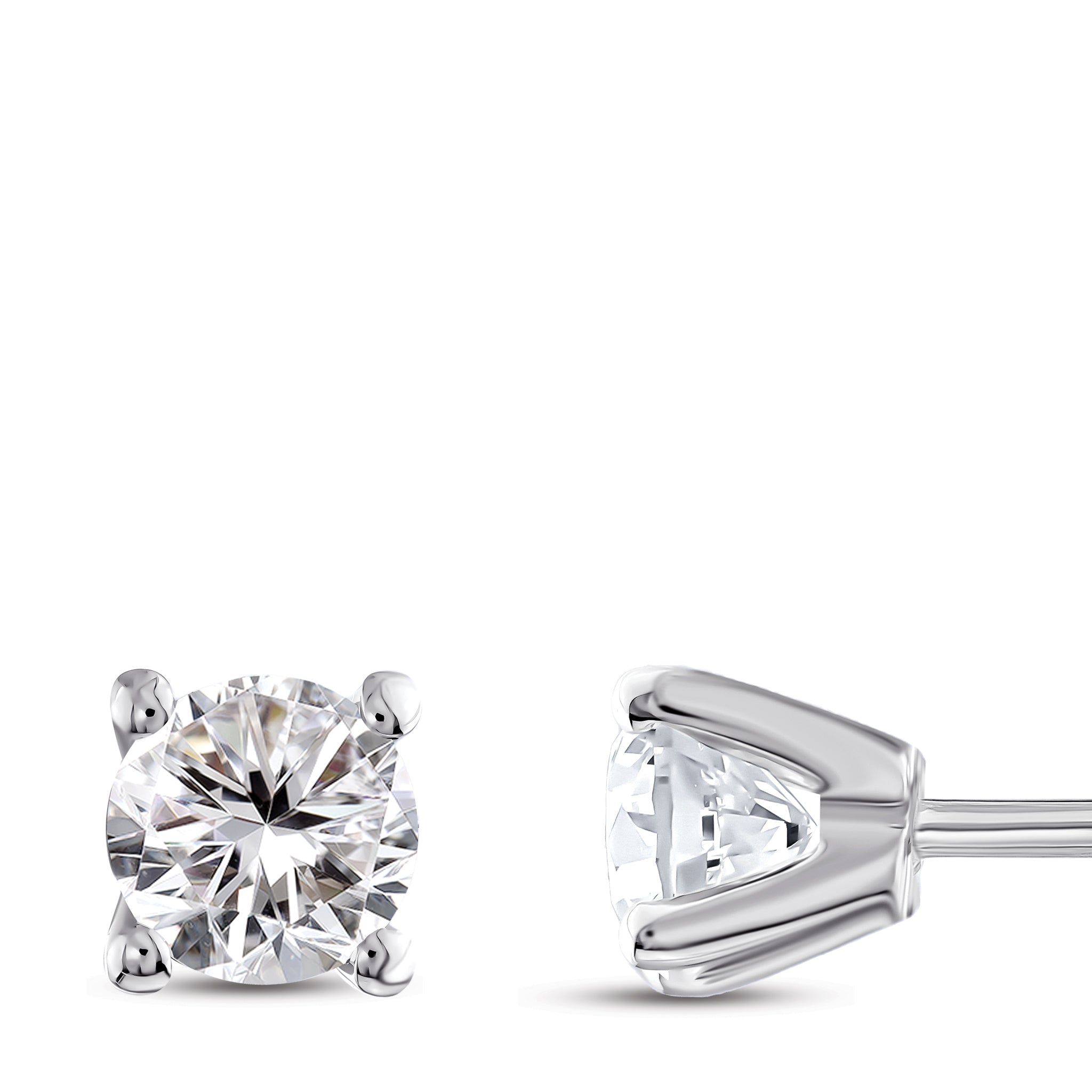Solitaire Diamond Engagement Earrings