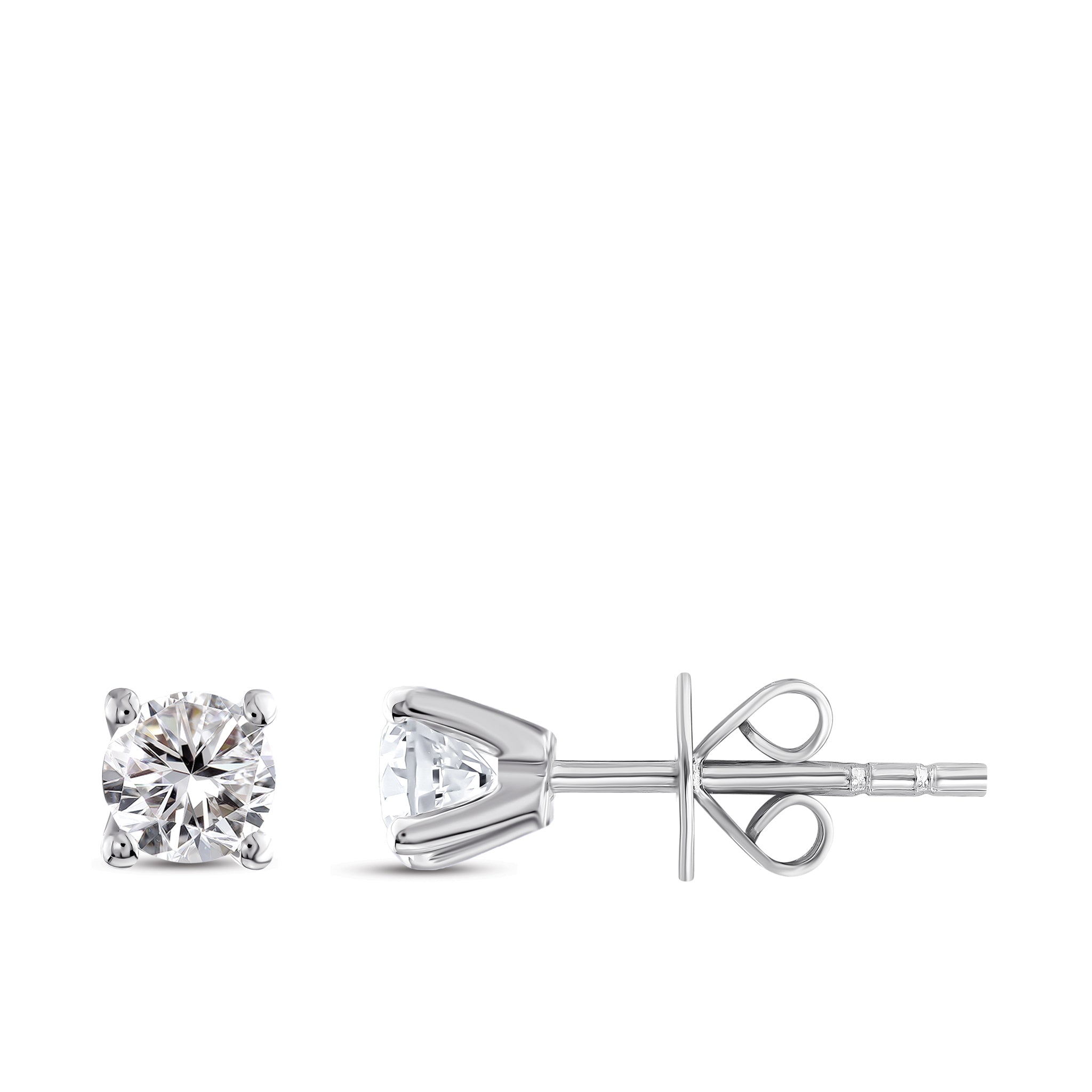 Solitaire Diamond Engagement Earrings