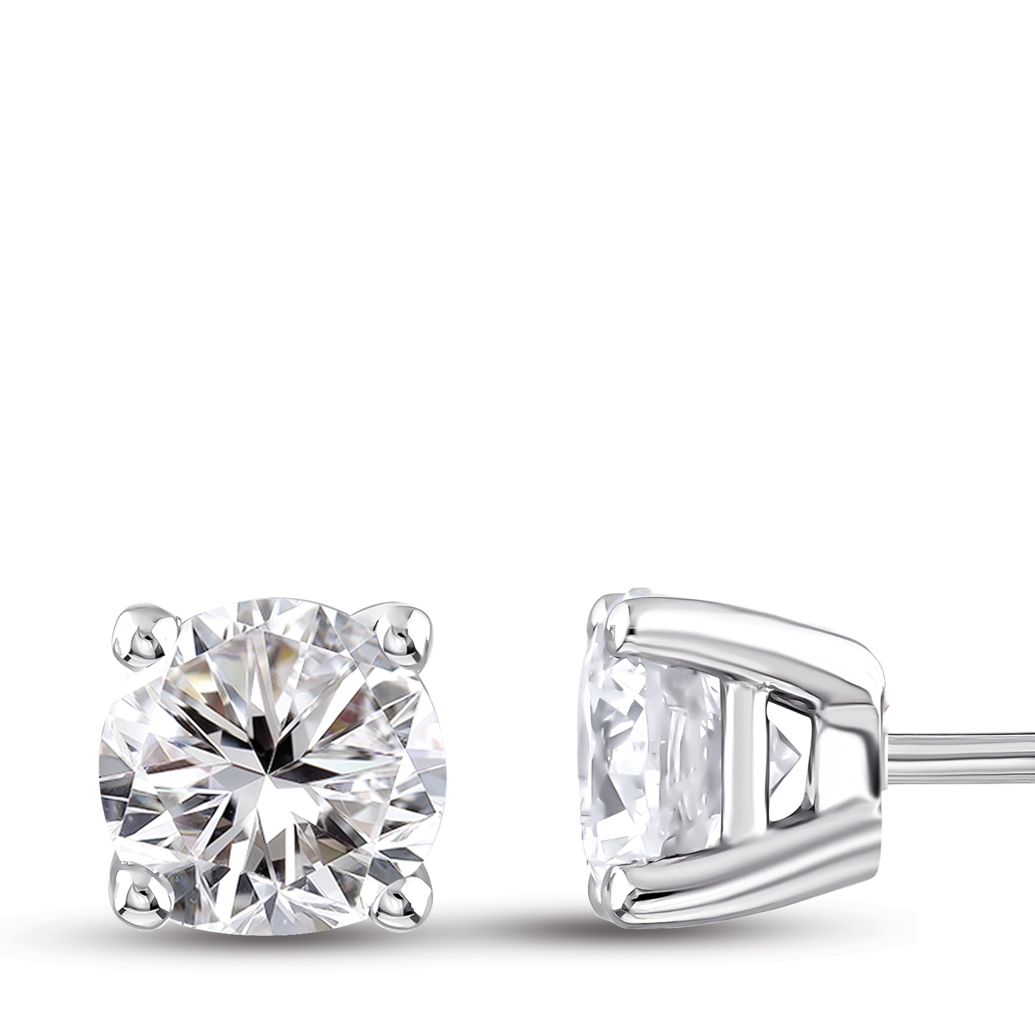 Solitaire Diamond Engagement Earrings