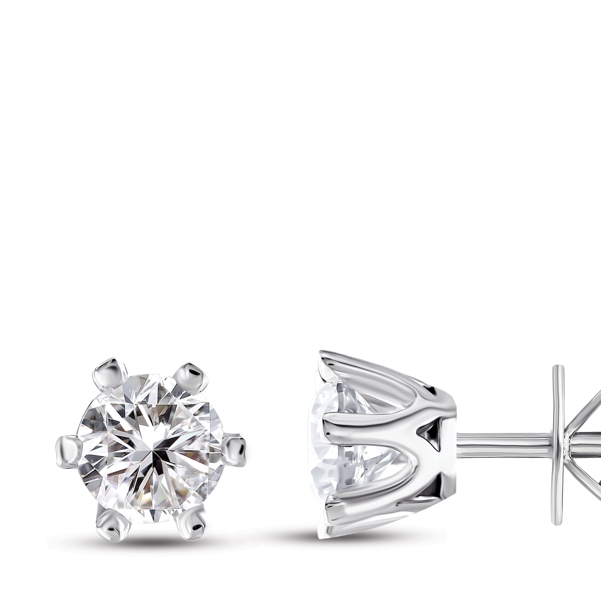 Diamond Solitaire Earrings