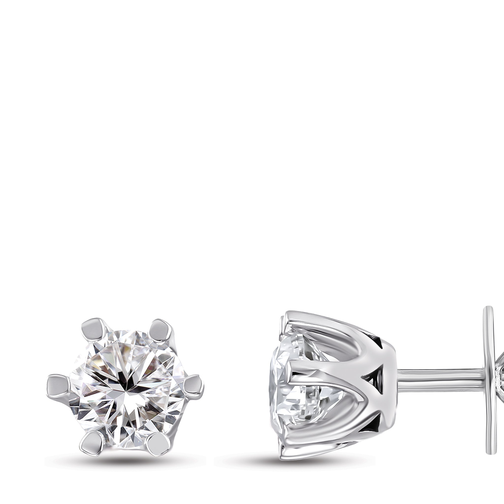 Solitaire Diamond Engagement Earrings