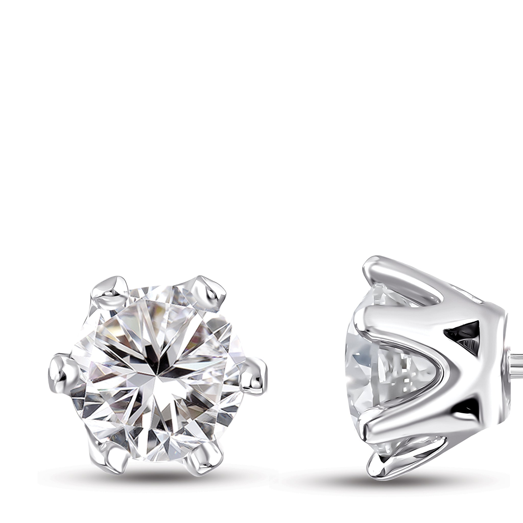 Solitaire Diamond Engagement Earrings