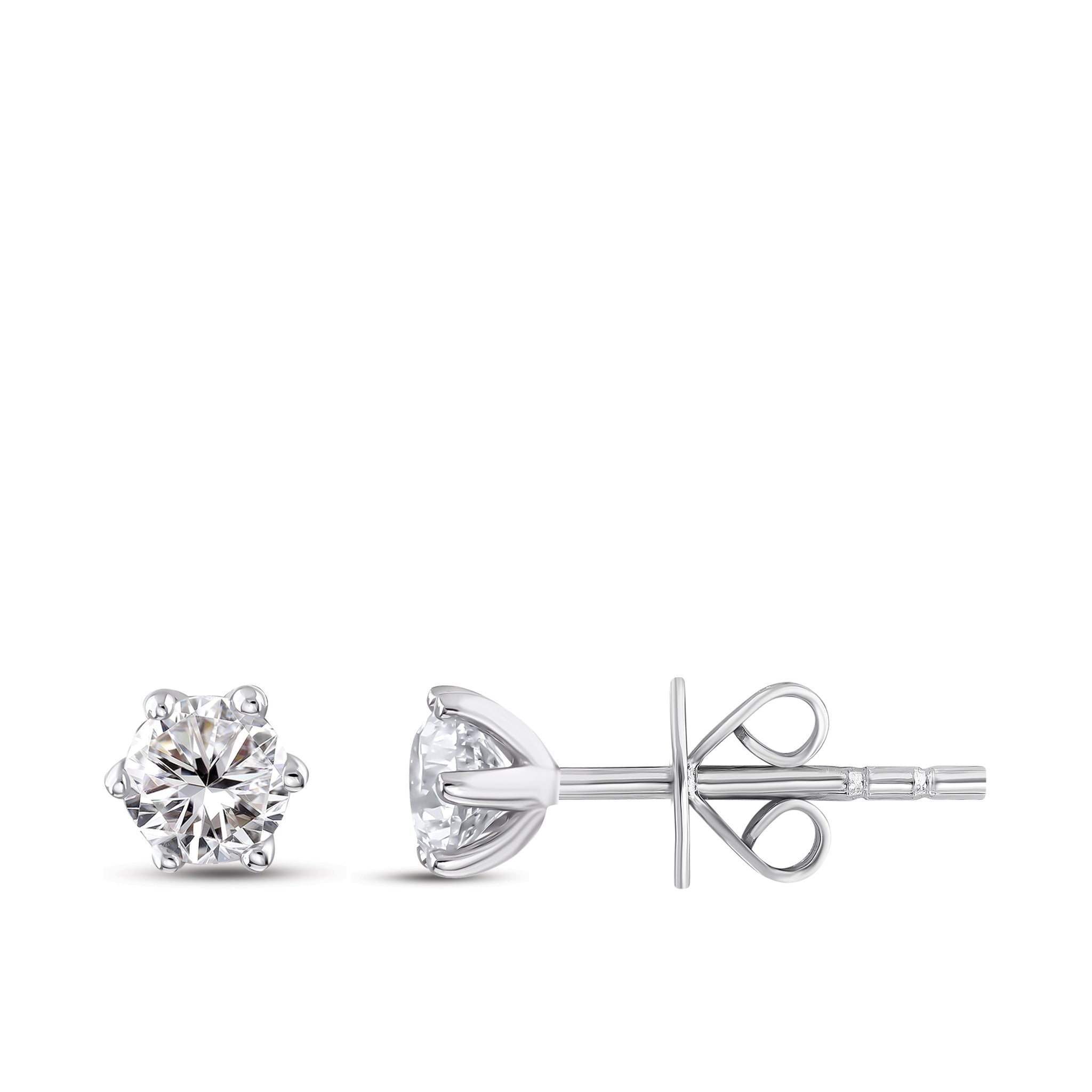 Solitaire Diamond Engagement Earrings