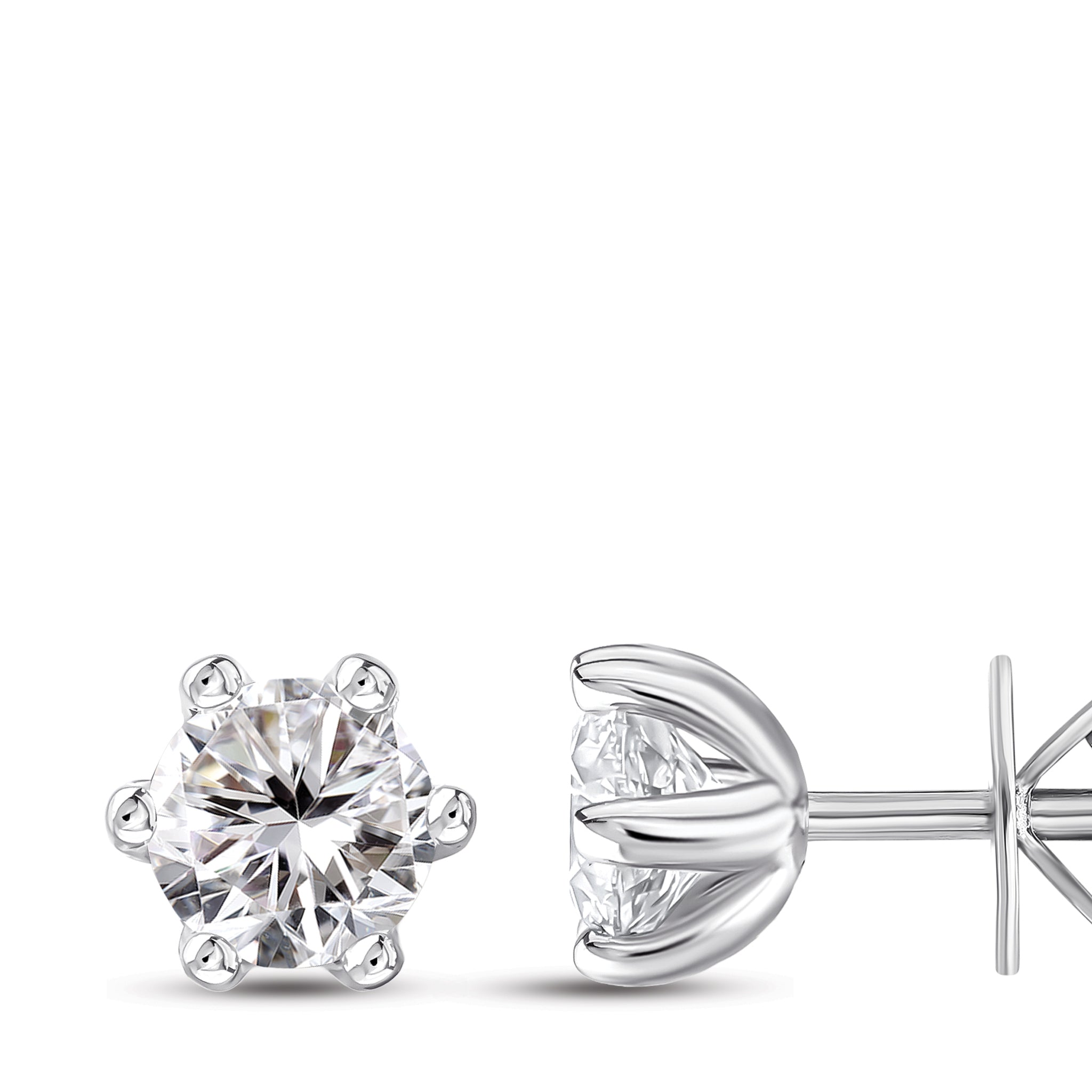 Solitaire Diamond Engagement Earrings