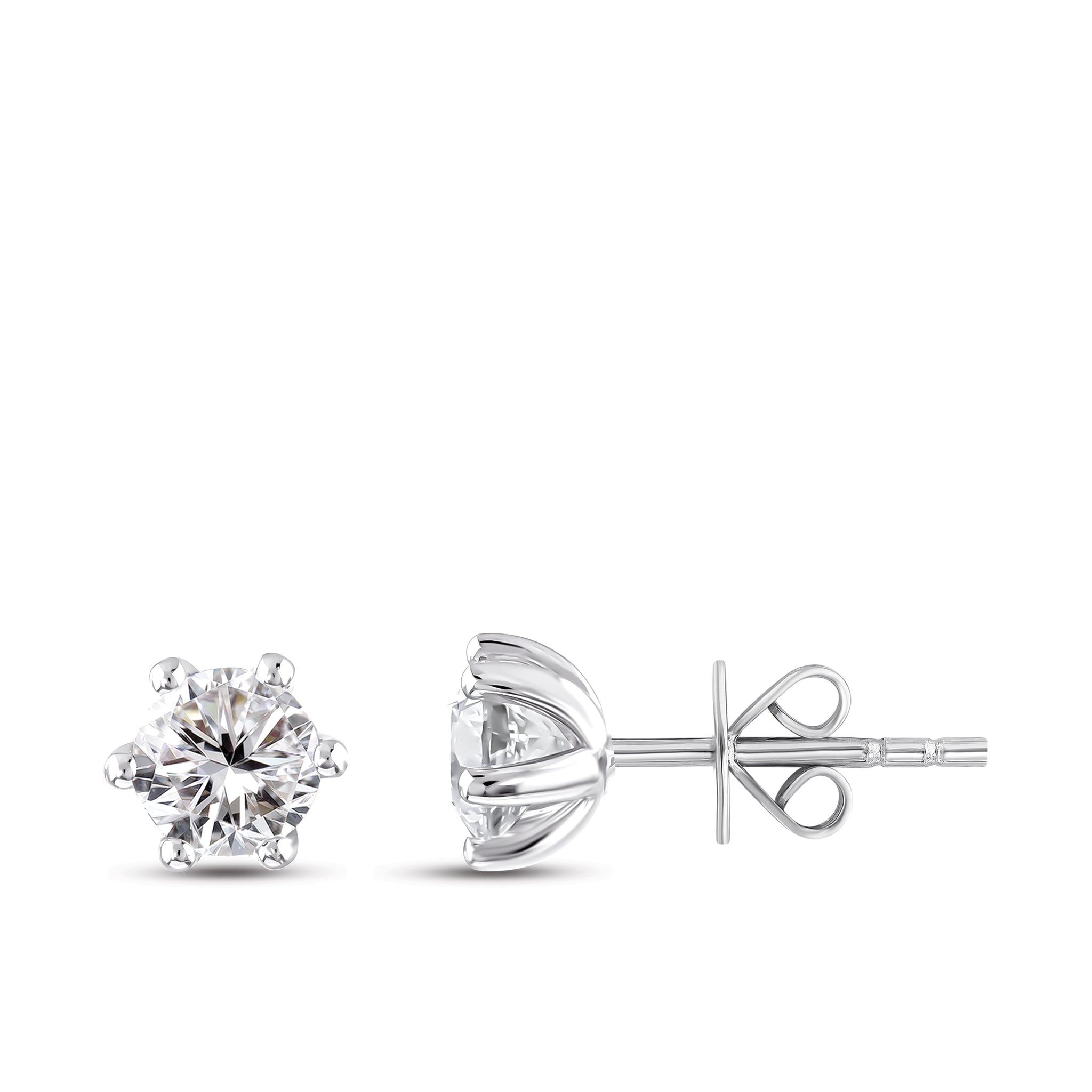 Solitaire Diamond Engagement Earrings