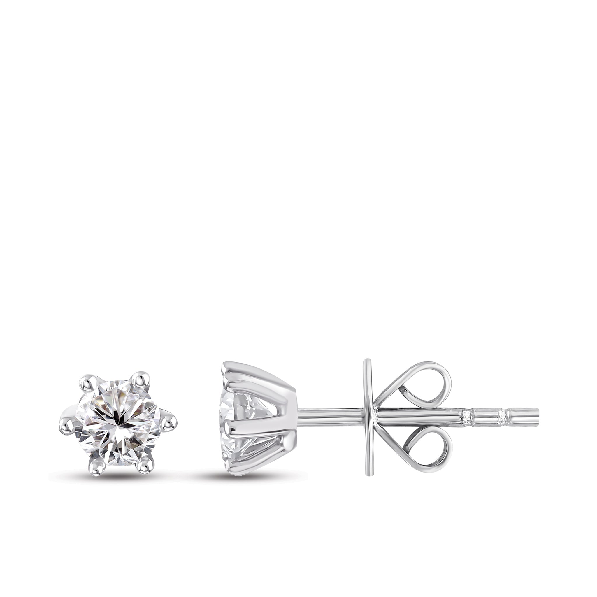 Diamond Solitaire Earrings