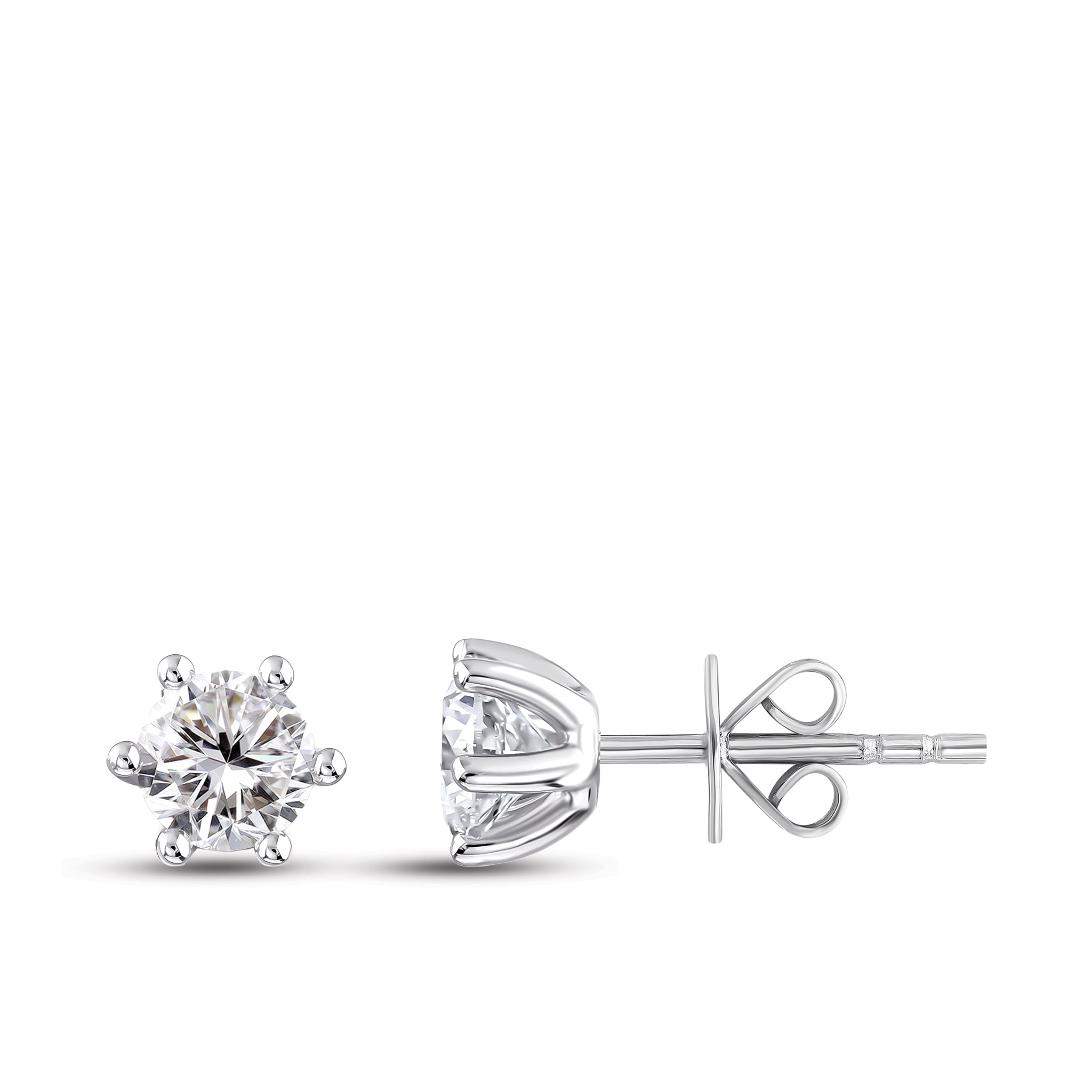 Solitaire Diamond Engagement Earrings