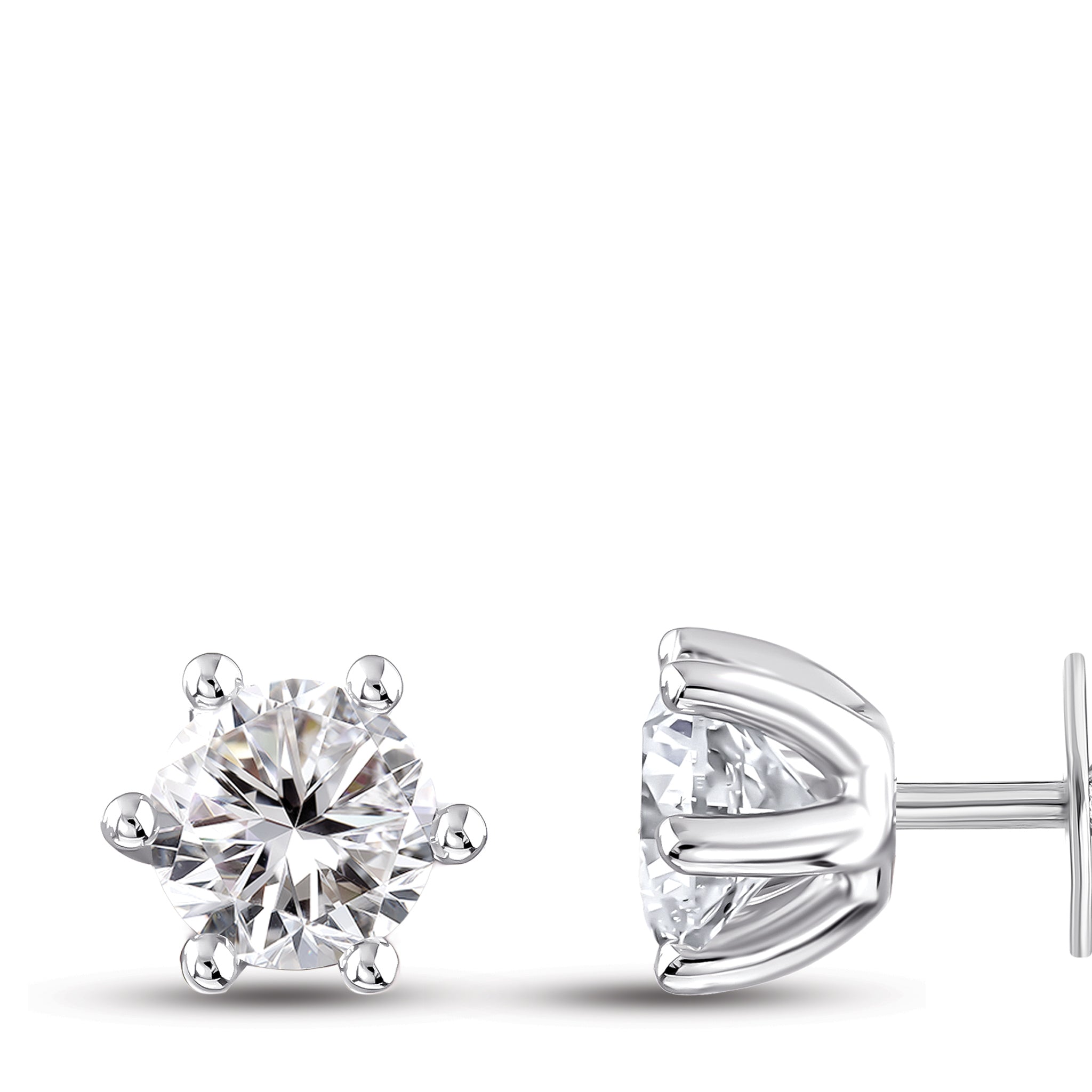 Solitaire Diamond Engagement Earrings
