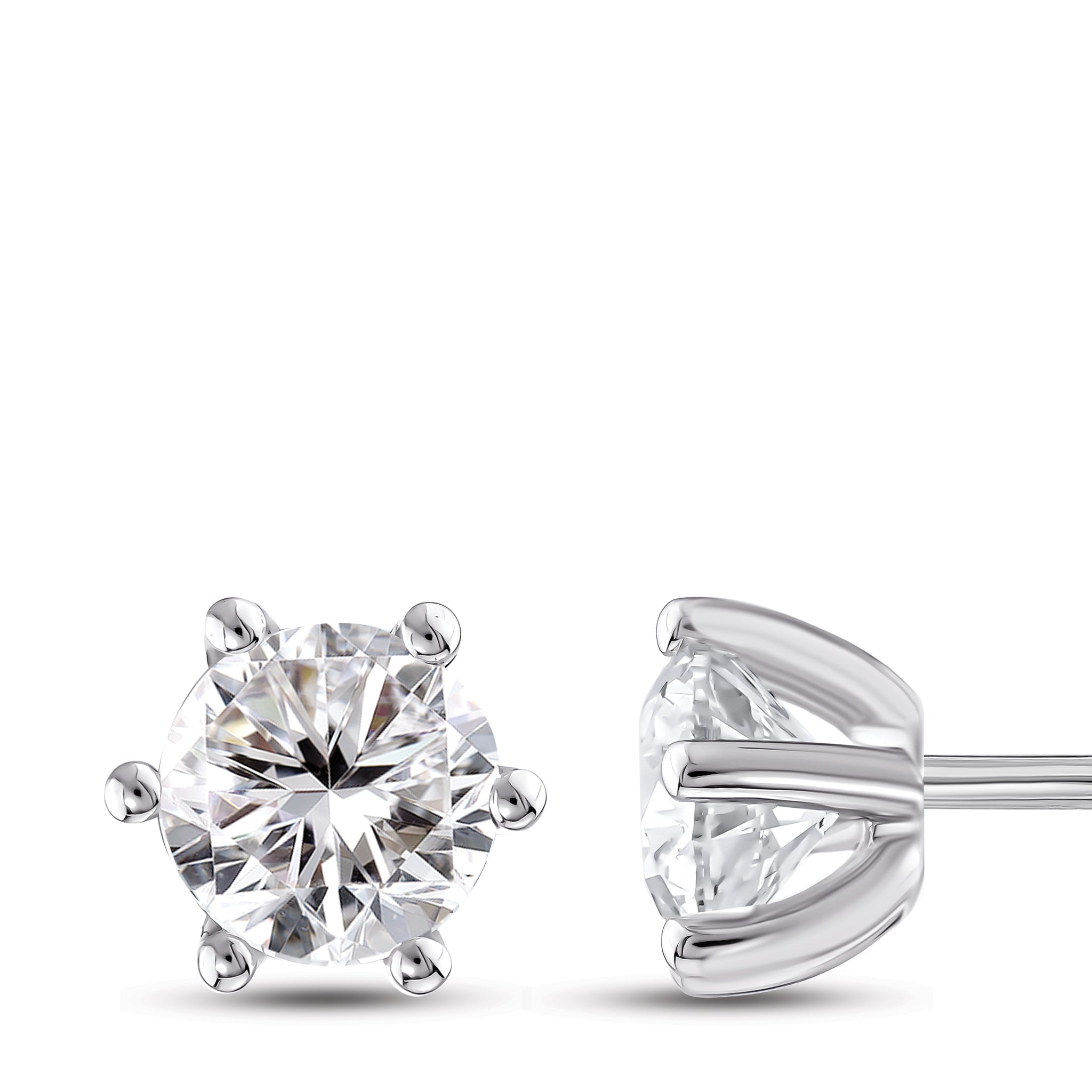 Solitaire Diamond Engagement Earrings