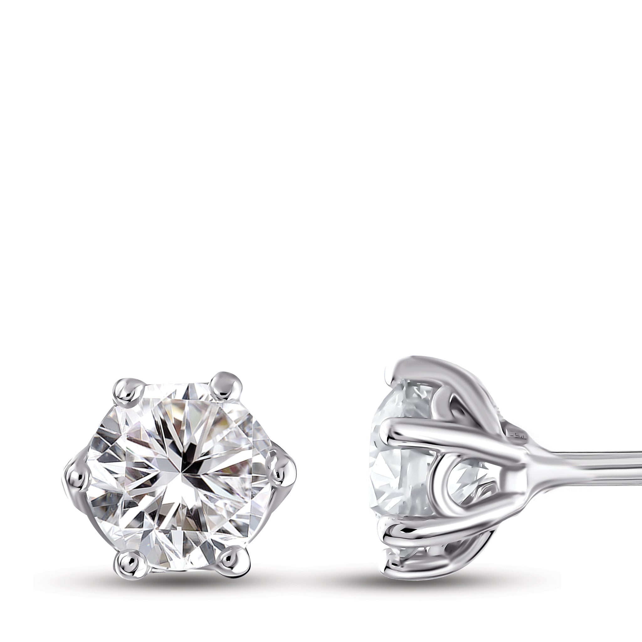 Solitaire Diamond Engagement Earrings
