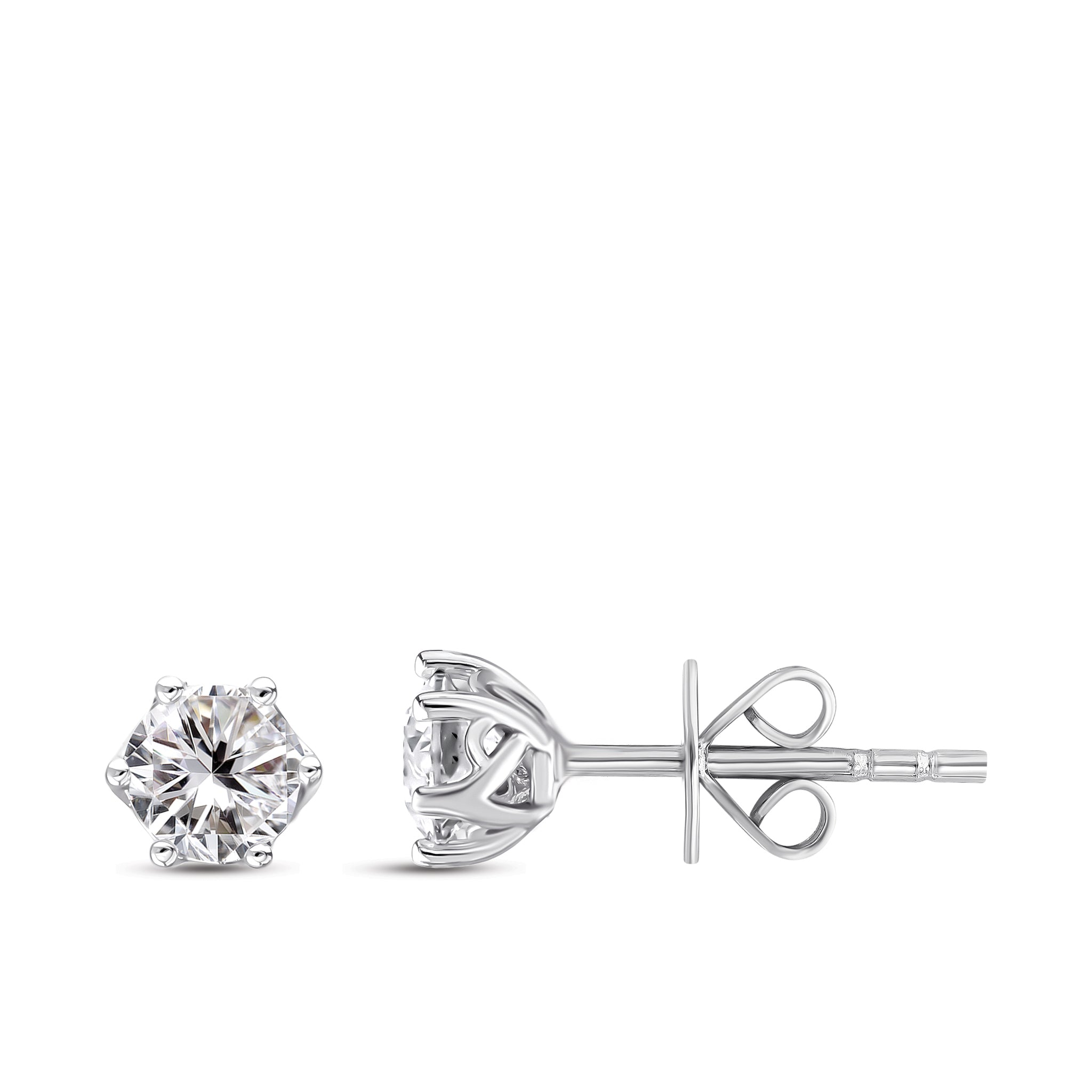Solitaire Diamond Engagement Earrings