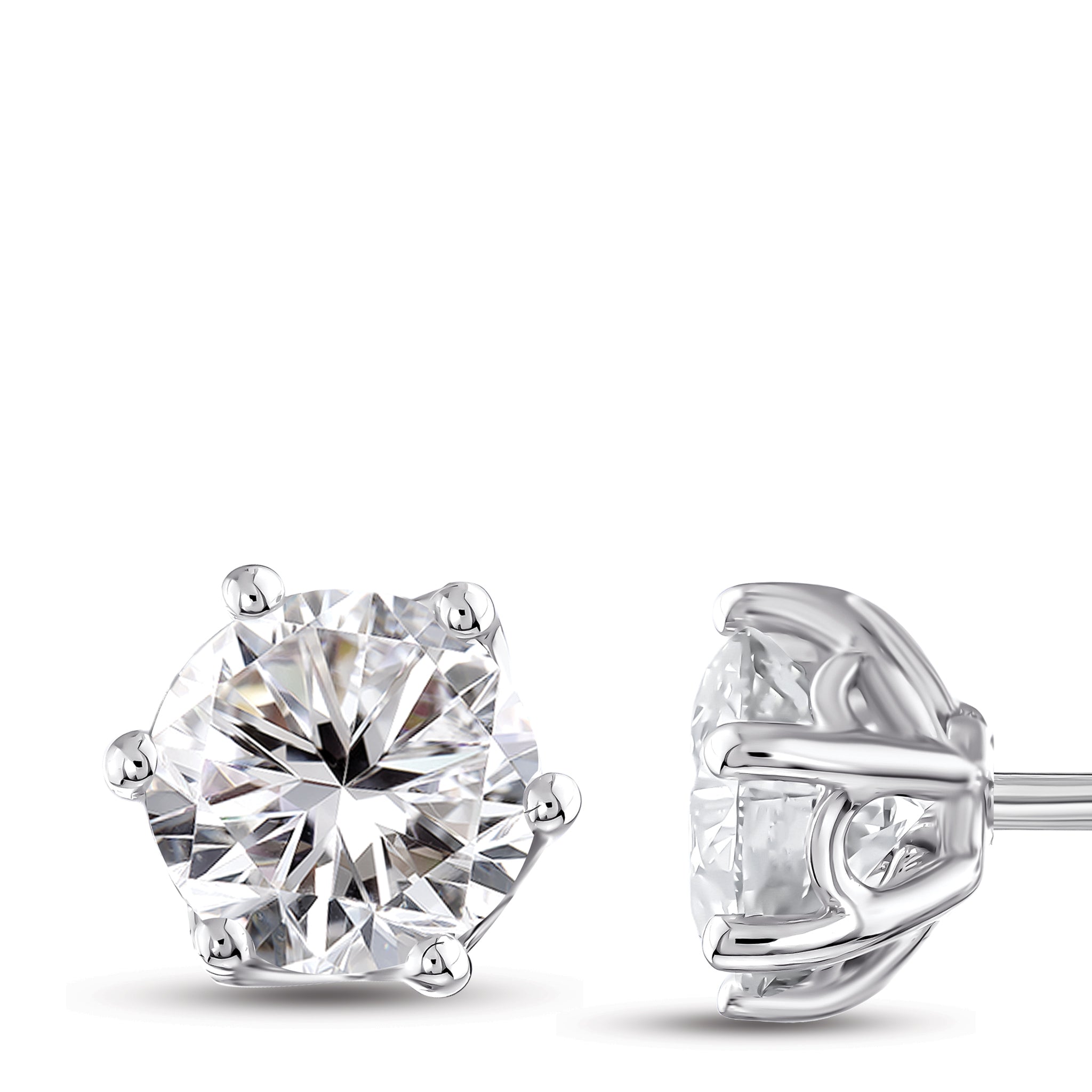 Solitaire Diamond Engagement Earrings