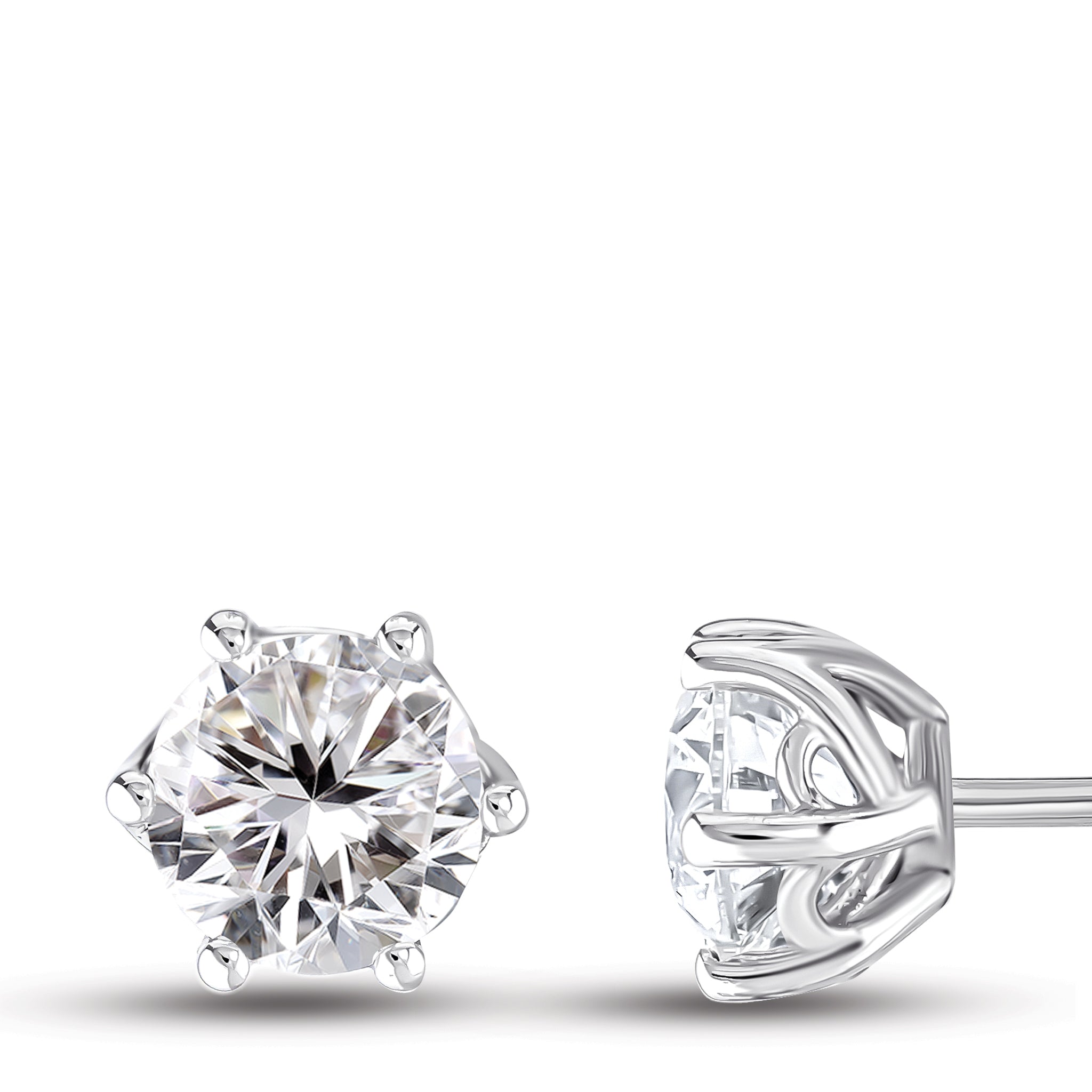 Solitaire Diamond Engagement Earrings