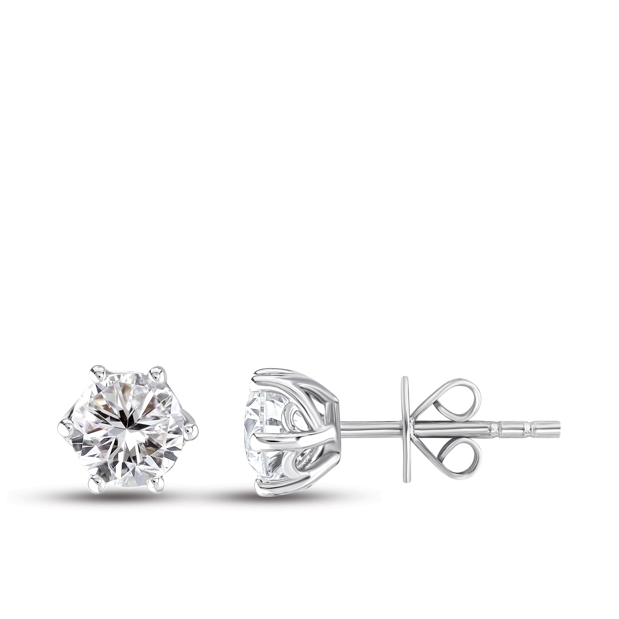 Solitaire Diamond Engagement Earrings