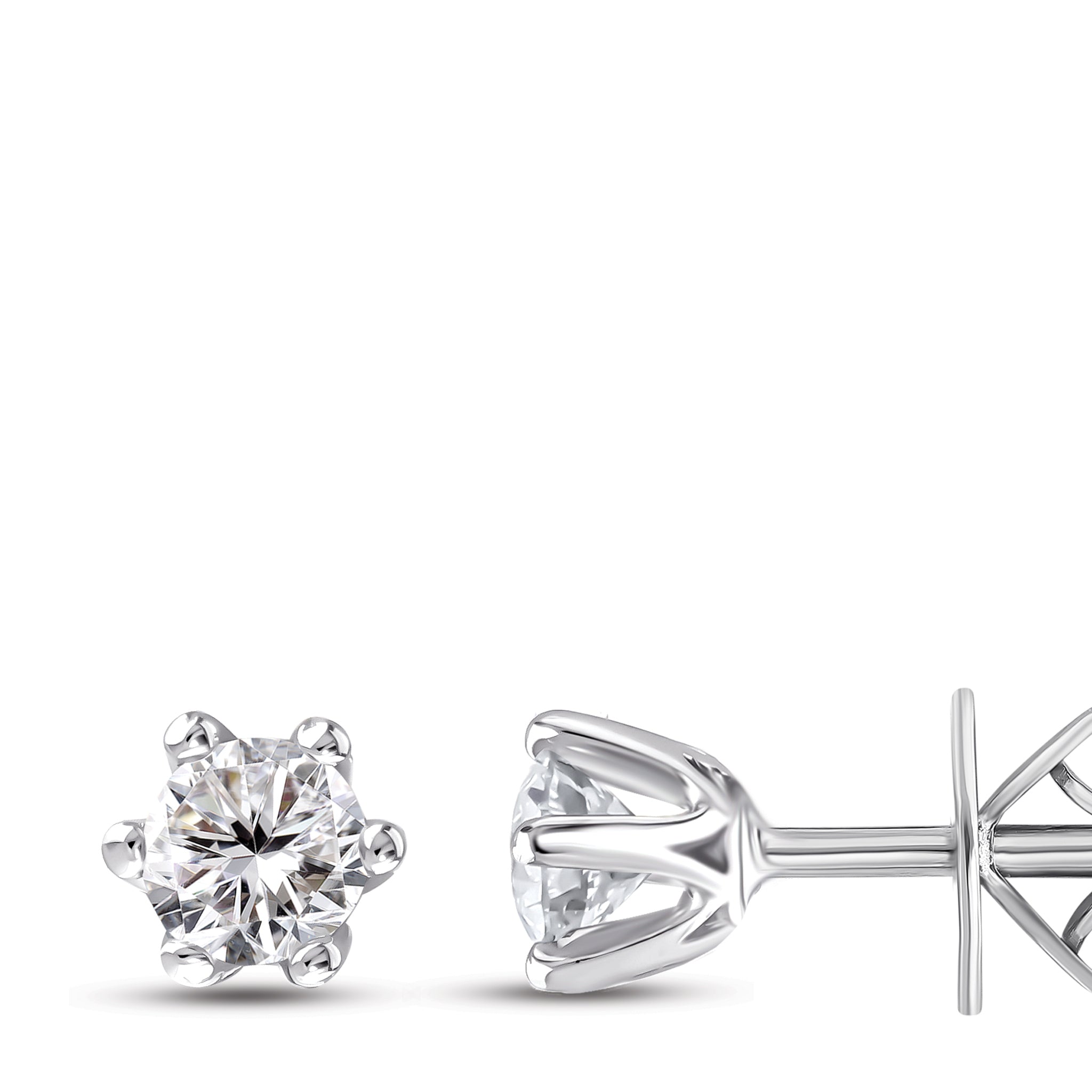 Solitaire Diamond Engagement Earrings