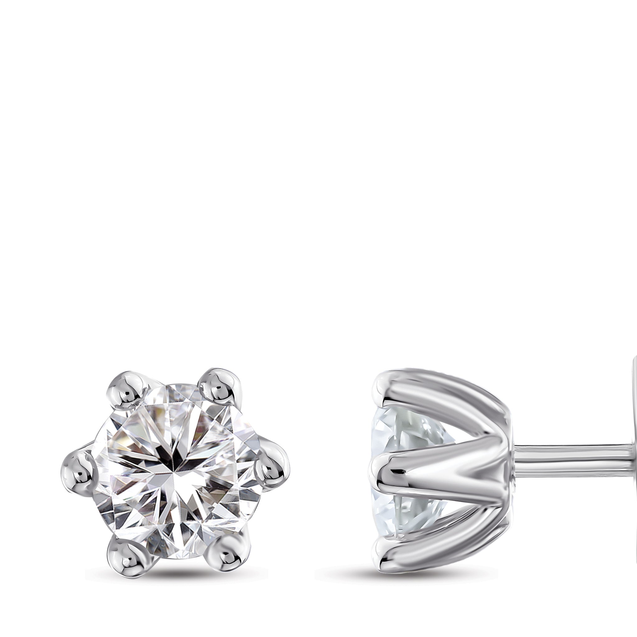 Solitaire Diamond Engagement Earrings