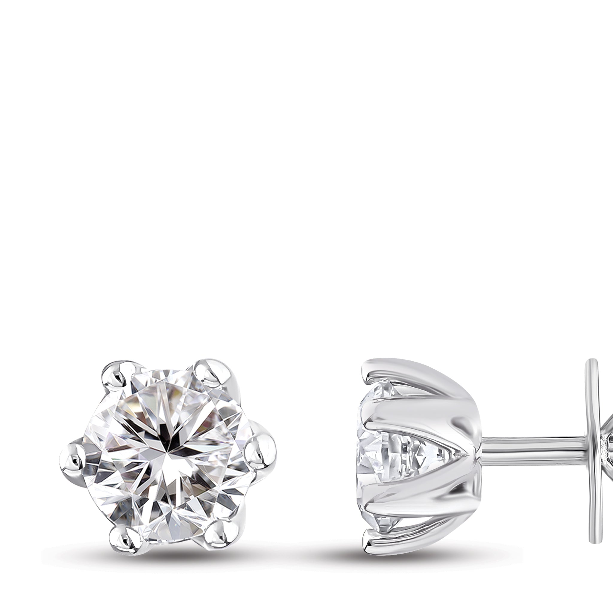 Solitaire Diamond Engagement Earrings
