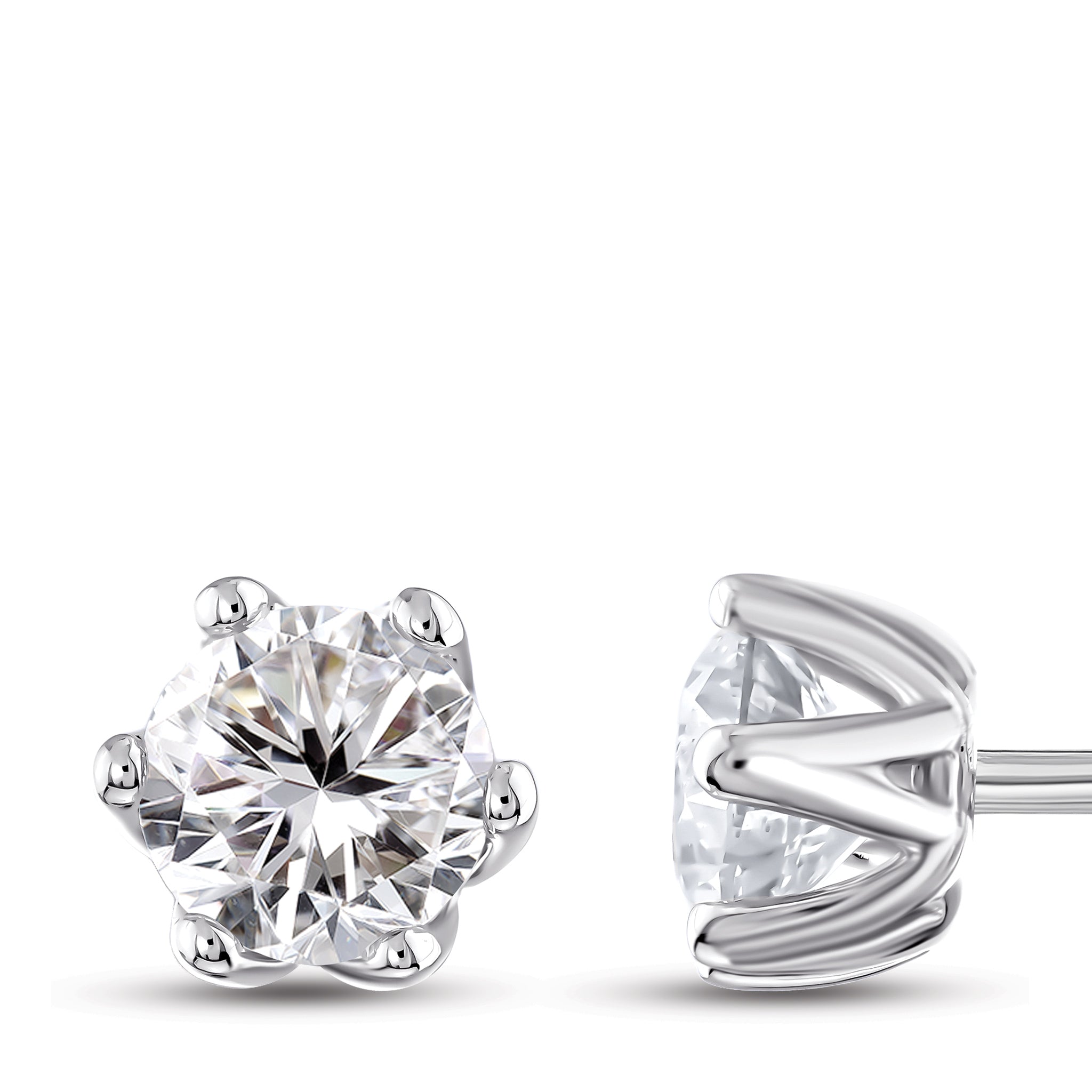 Solitaire Diamond Engagement Earrings
