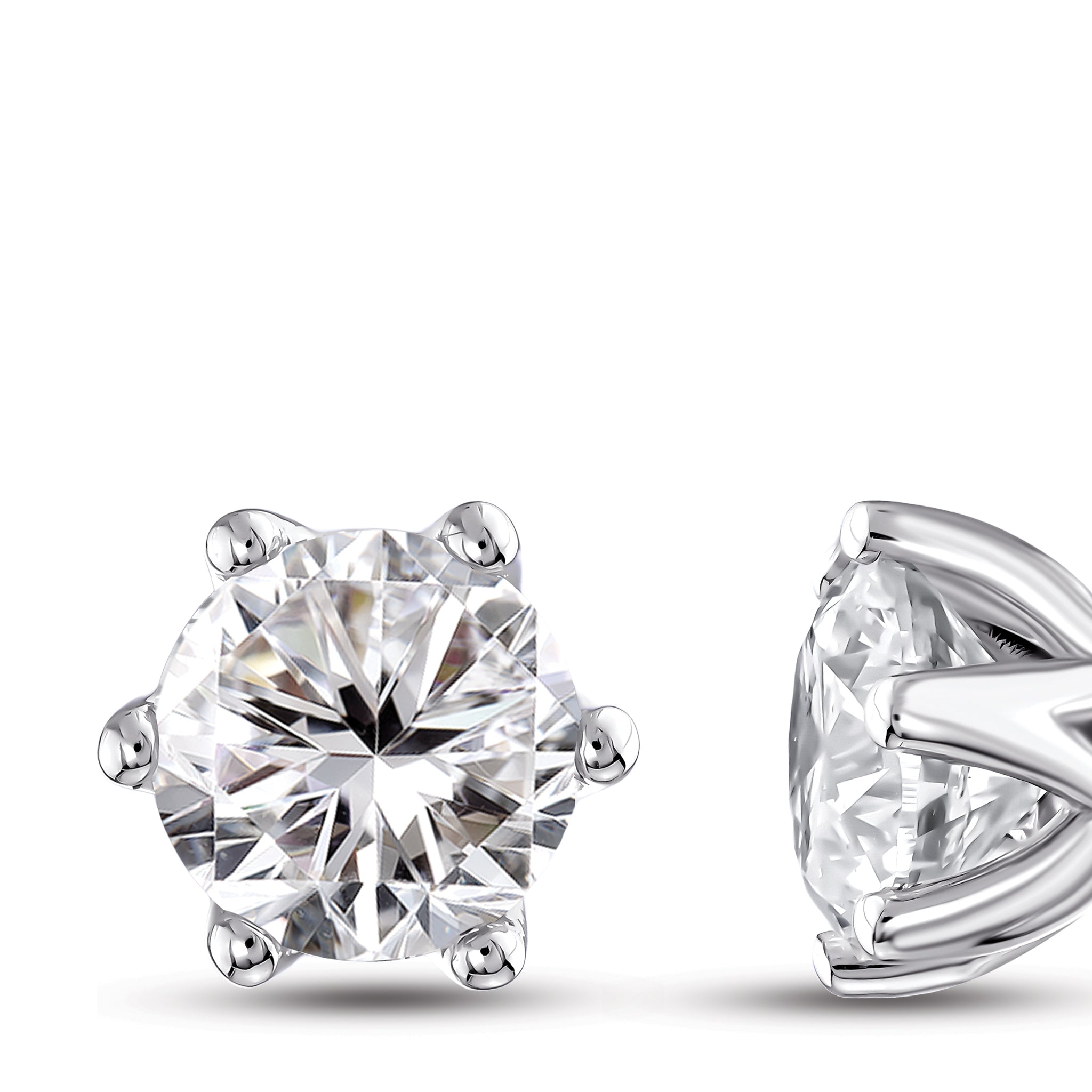 Solitaire Diamond Engagement Earrings