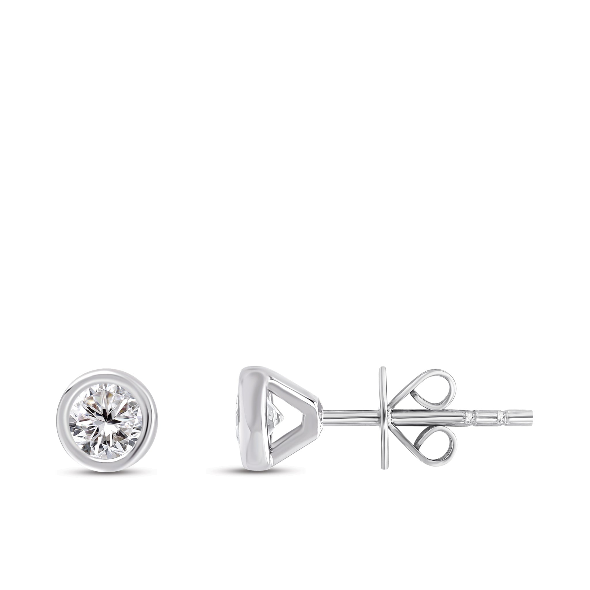 Diamond Solitaire Stud Earrings